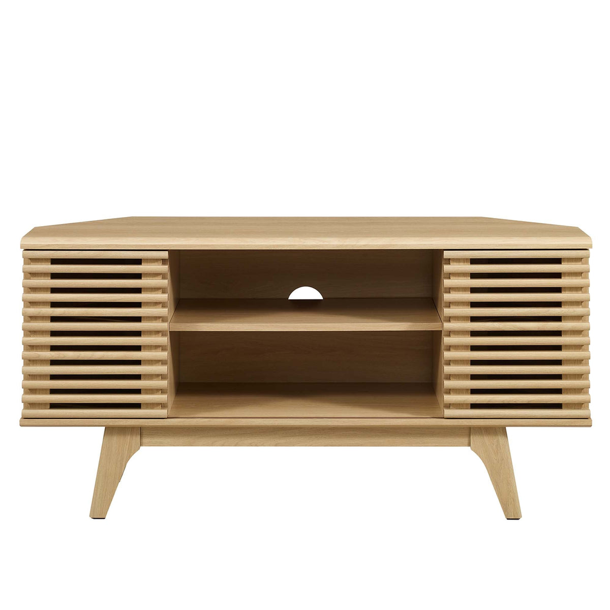 Render Oak 46" Corner TV Stand - Ornate Home