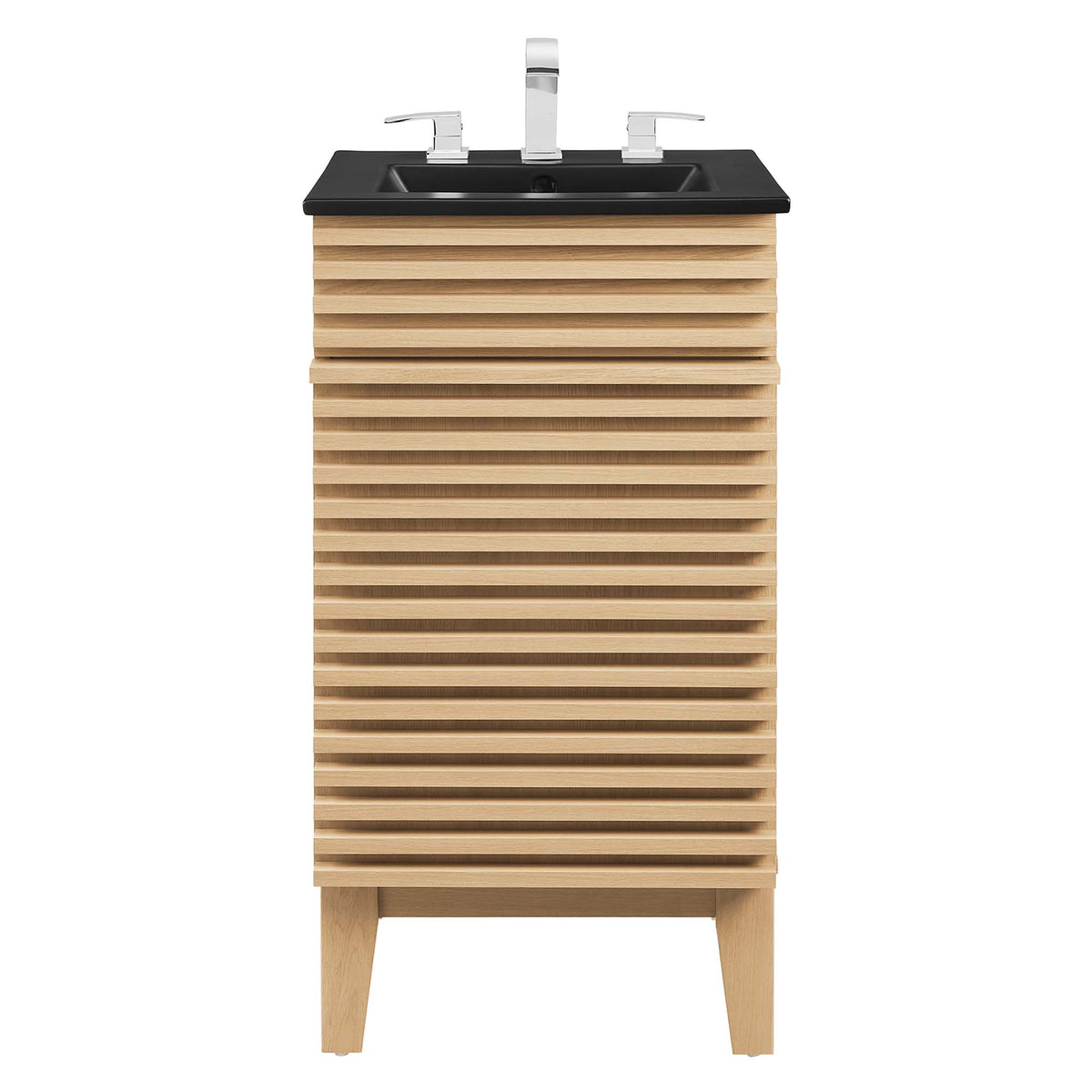 Render Oak/Black 18" Bathroom Vanity - Ornate Home