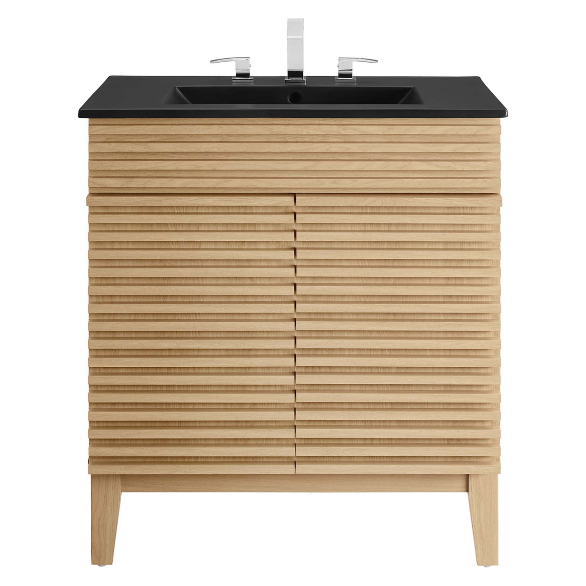 Render Oak/Black 30" Bathroom Vanity - Ornate Home