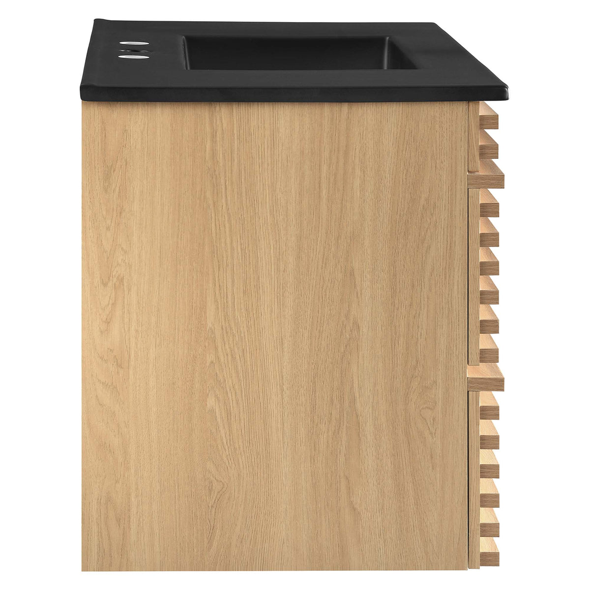 Render Oak/Black 36" Wall-Mount Bathroom Vanity - Ornate Home