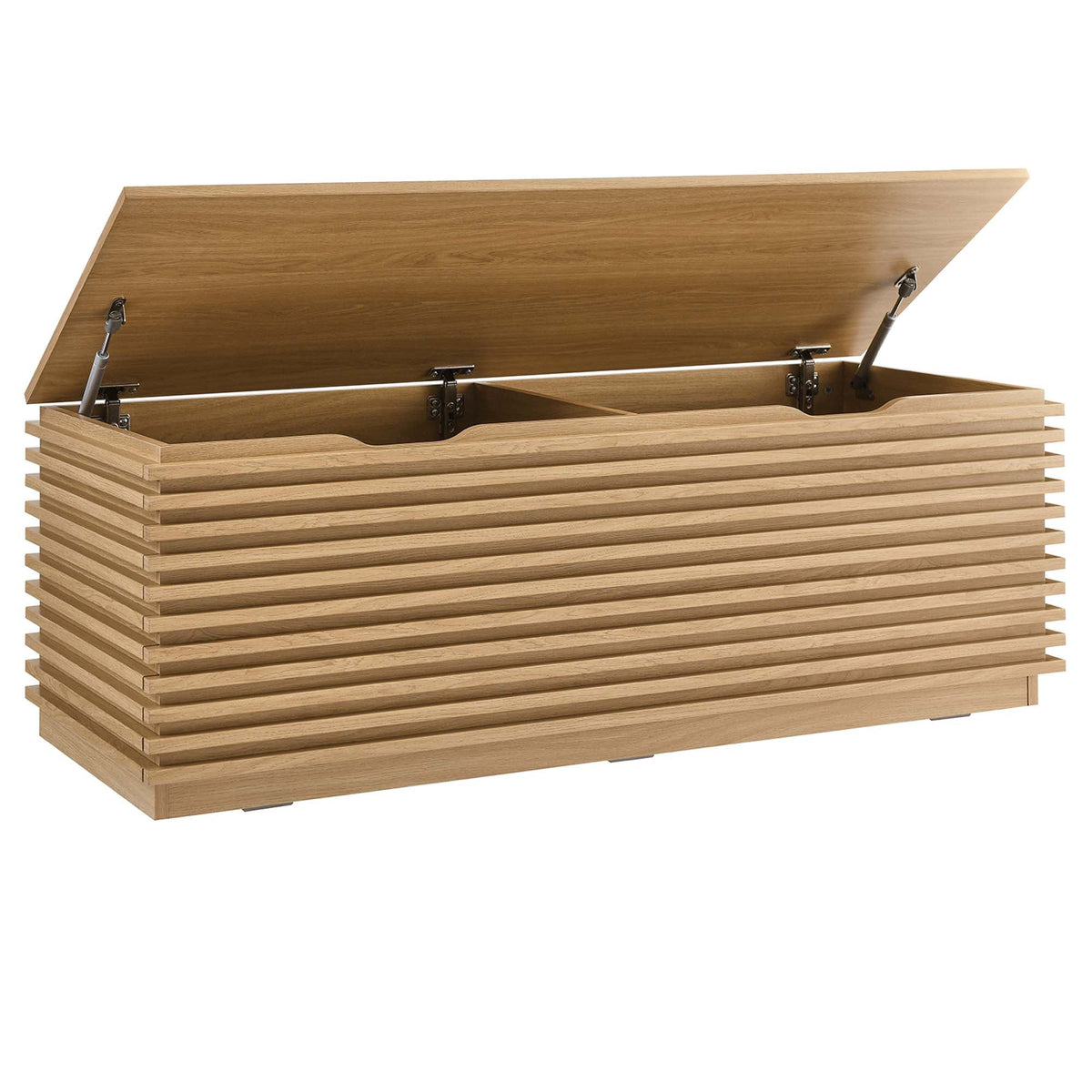 Render Oak Storage Bench - Ornate Home