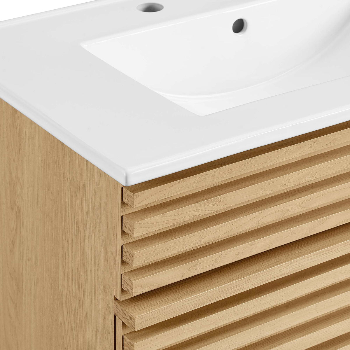 Render Oak/White 30" Bathroom Vanity Cabinet - Ornate Home