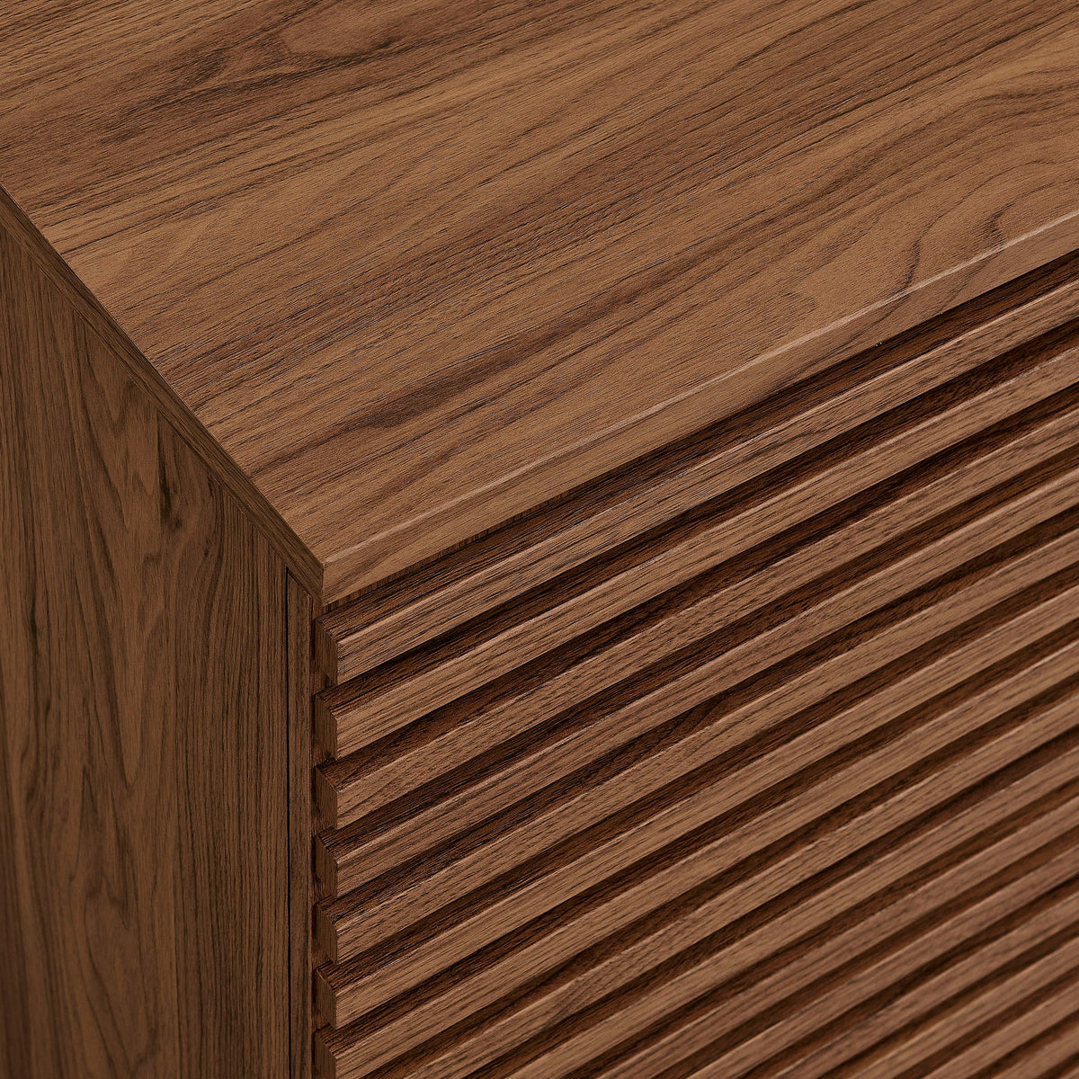 Render Walnut 2-Door Fluted Accent Cabinet - Ornate Home