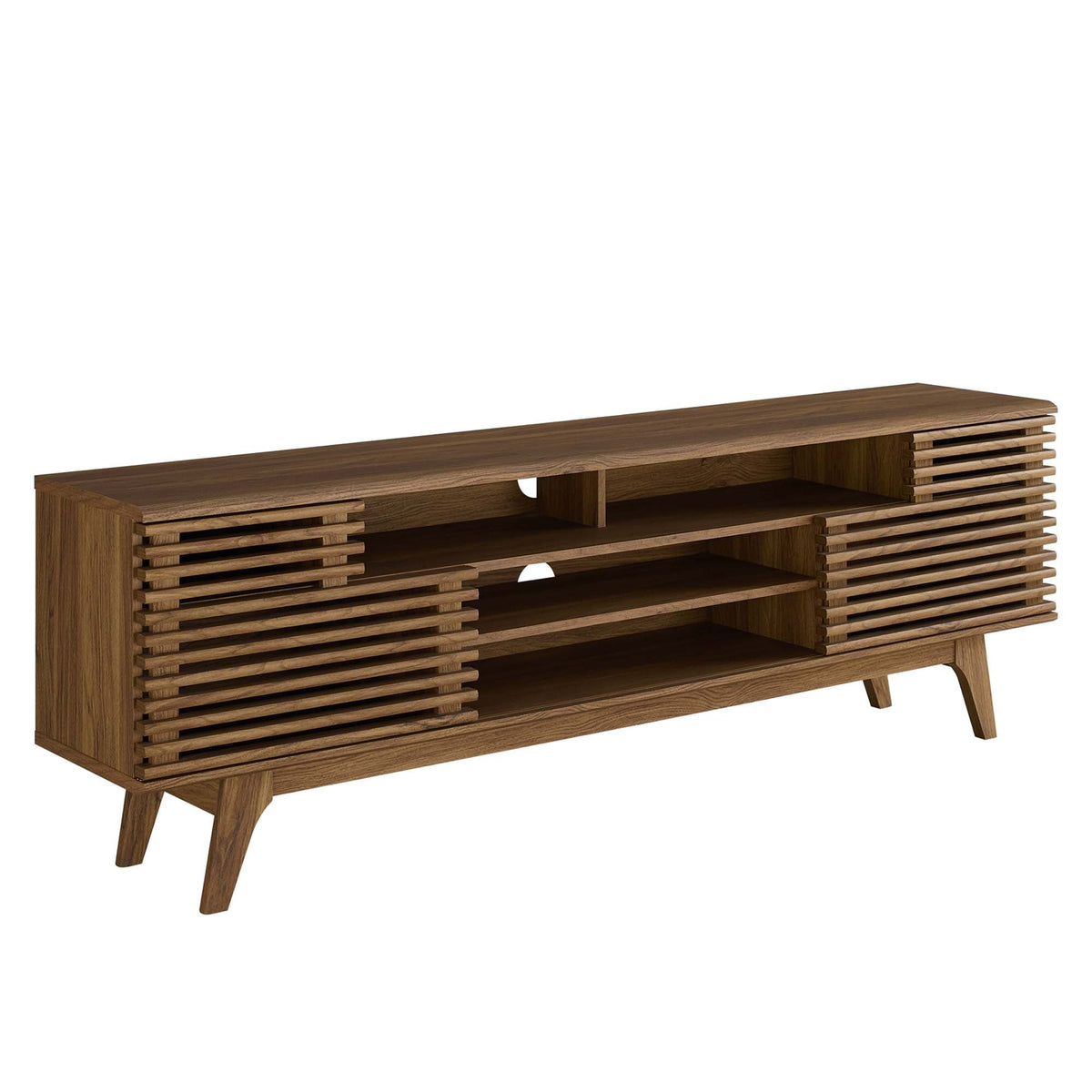 Render Walnut 71" Media Console TV Stand - Ornate Home