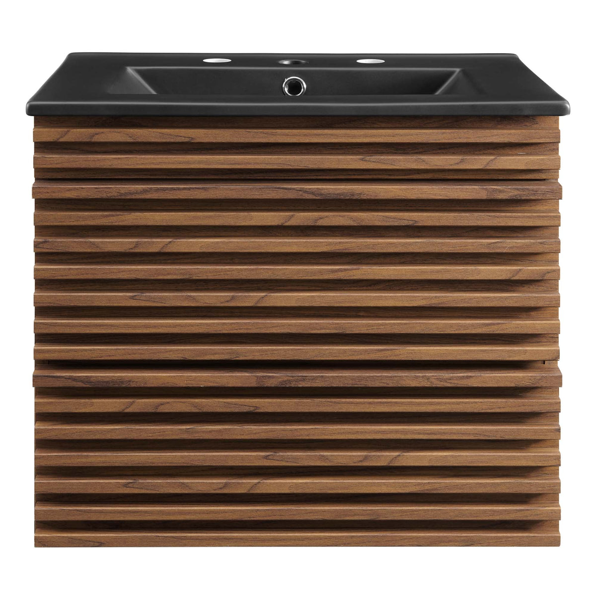 Render Walnut/Black 24" Wall-Mount Bathroom Vanity - Ornate Home