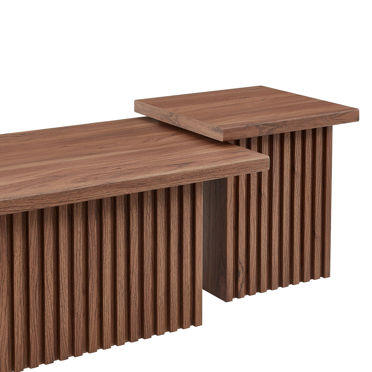 Render Walnut Nesting Coffee Tables (Set of 2) - Ornate Home