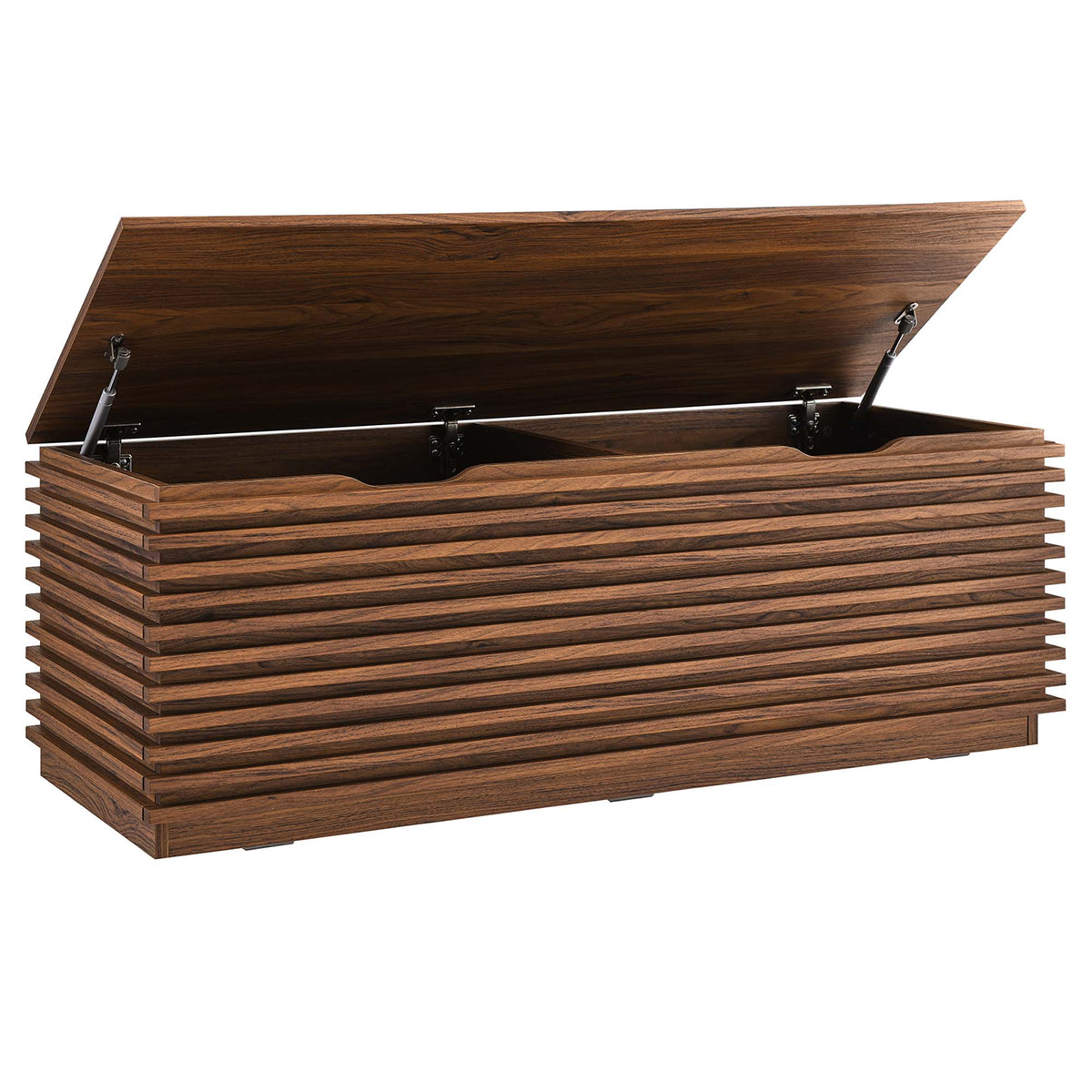 Render Walnut Storage Bench - Ornate Home