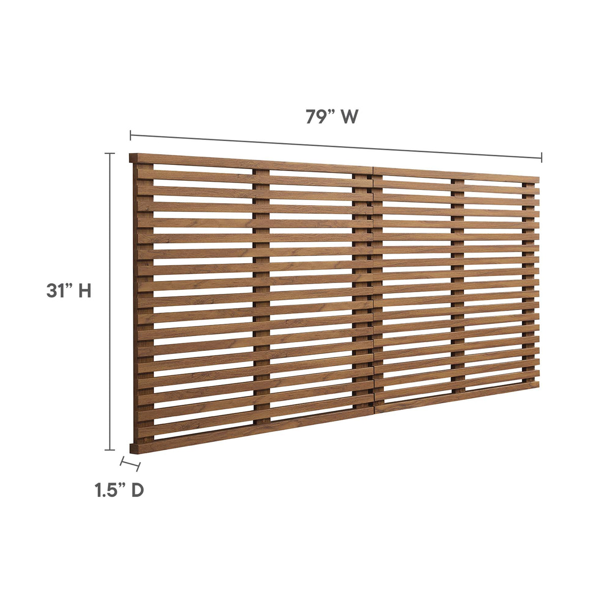 Render Walnut Wall Mount King Headboard - Ornate Home