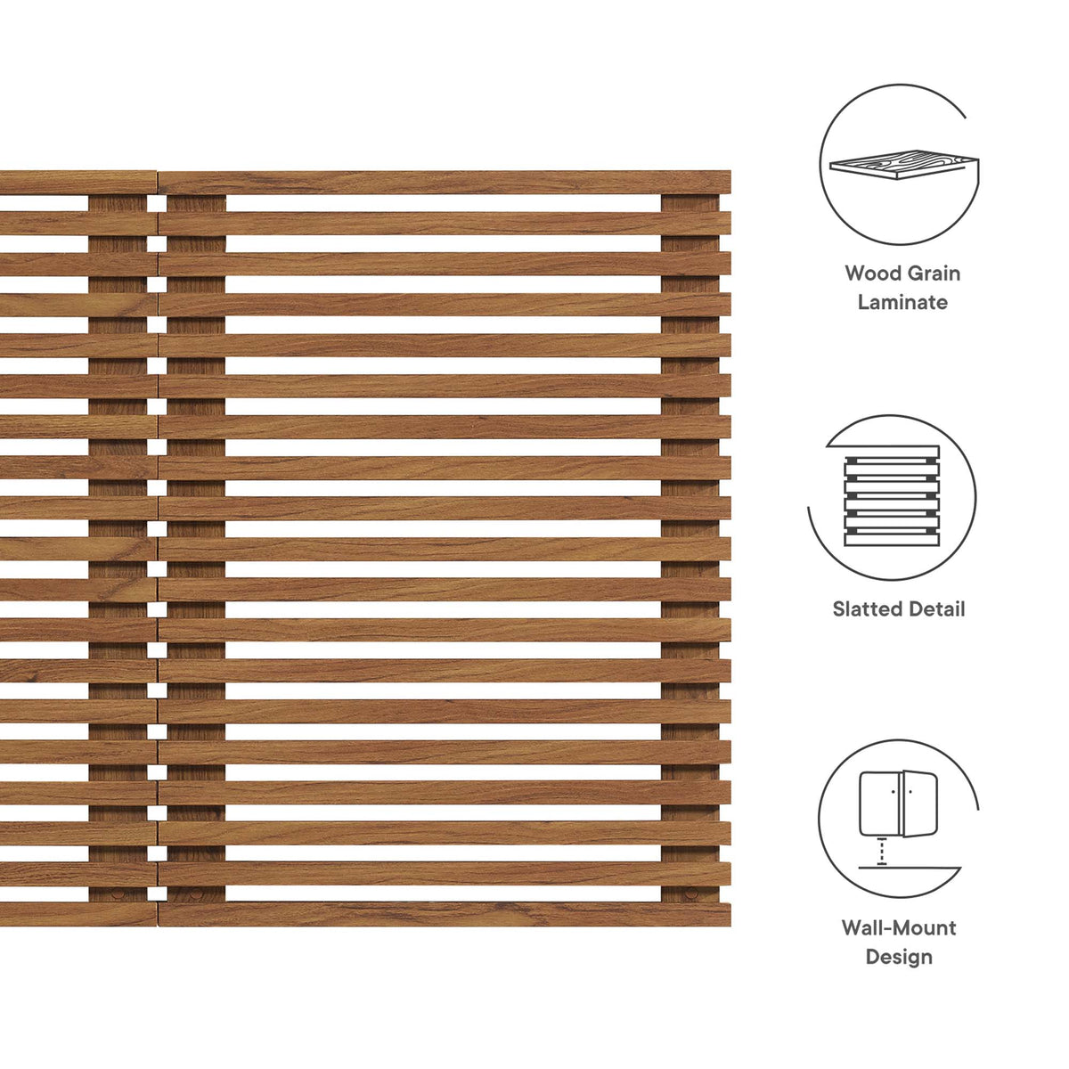 Render Walnut Wall Mount Queen Headboard - Ornate Home