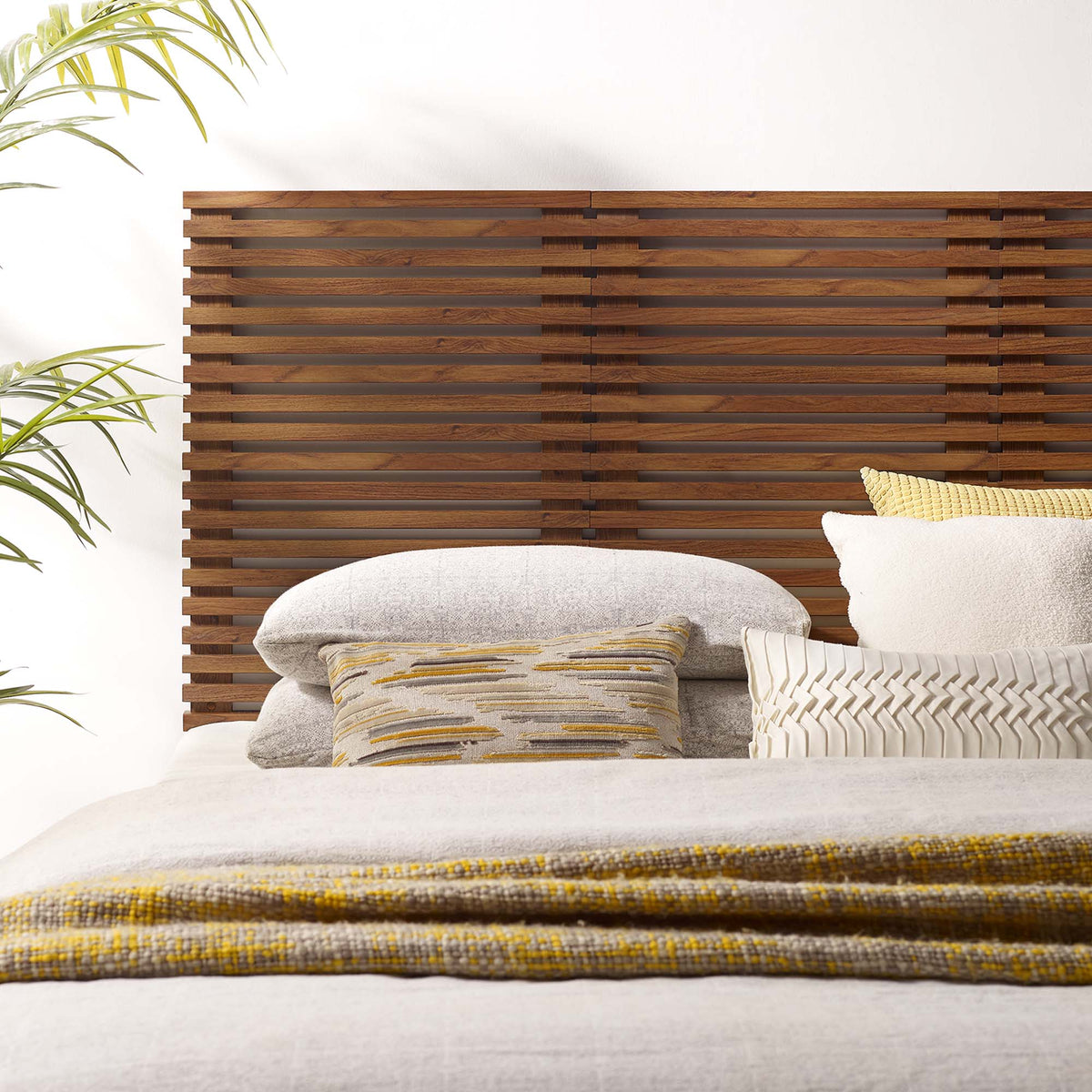 Render Walnut Wall Mount Queen Headboard - Ornate Home