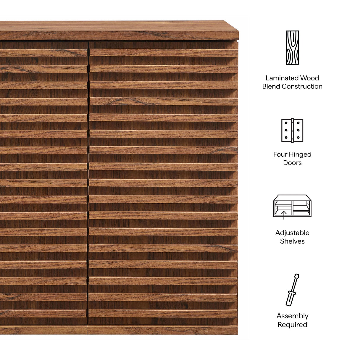 Render Walnut Wall Mounted Bathroom Cabinet - Ornate Home