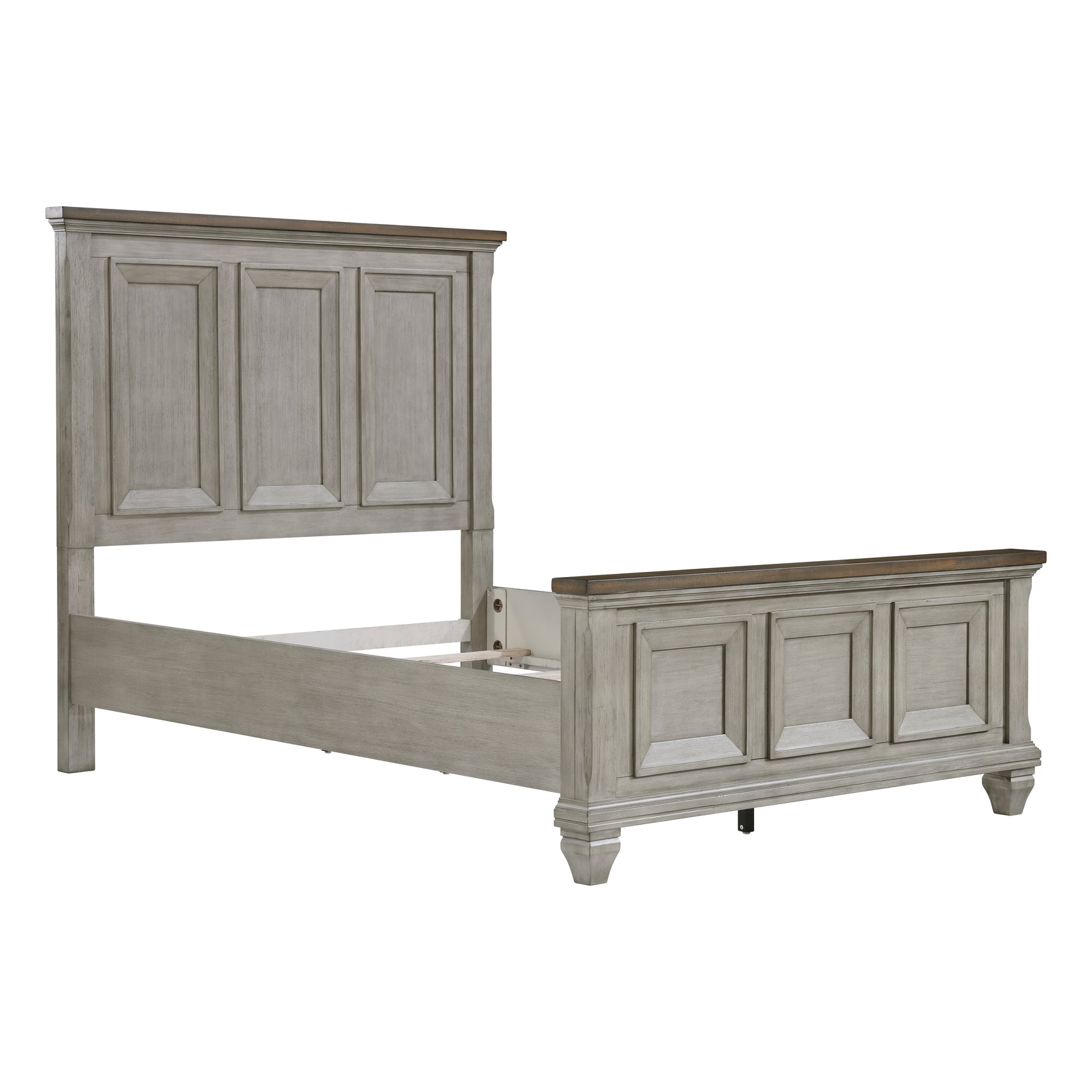Renton Brown/Antique Gray 5-Piece Queen Bedroom Set - Ornate Home
