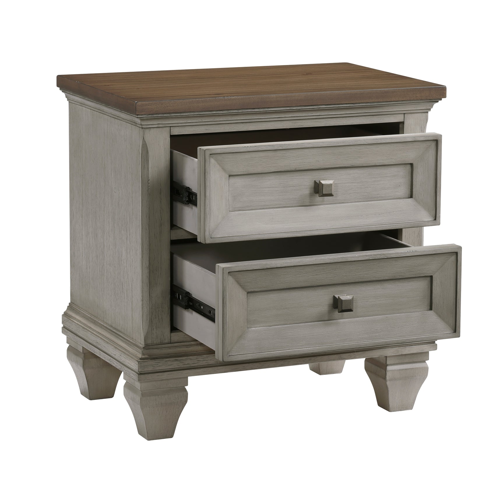 Renton Brown/Antique Gray 5-Piece Queen Bedroom Set - Ornate Home