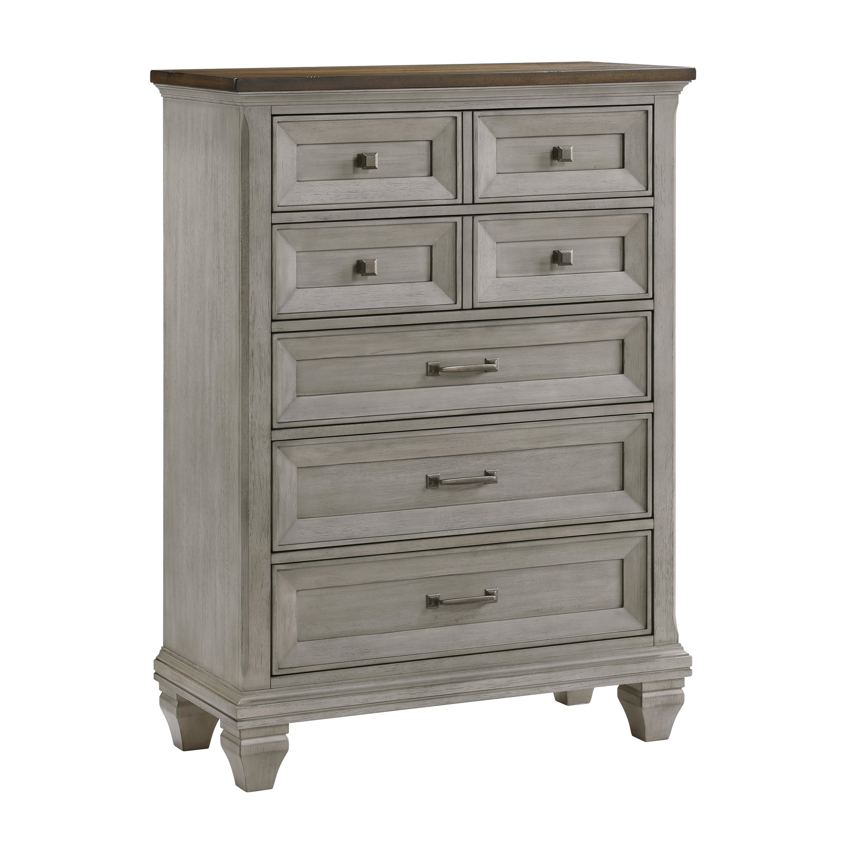 Renton Brown/Antique Gray 5-Piece Queen Bedroom Set - Ornate Home