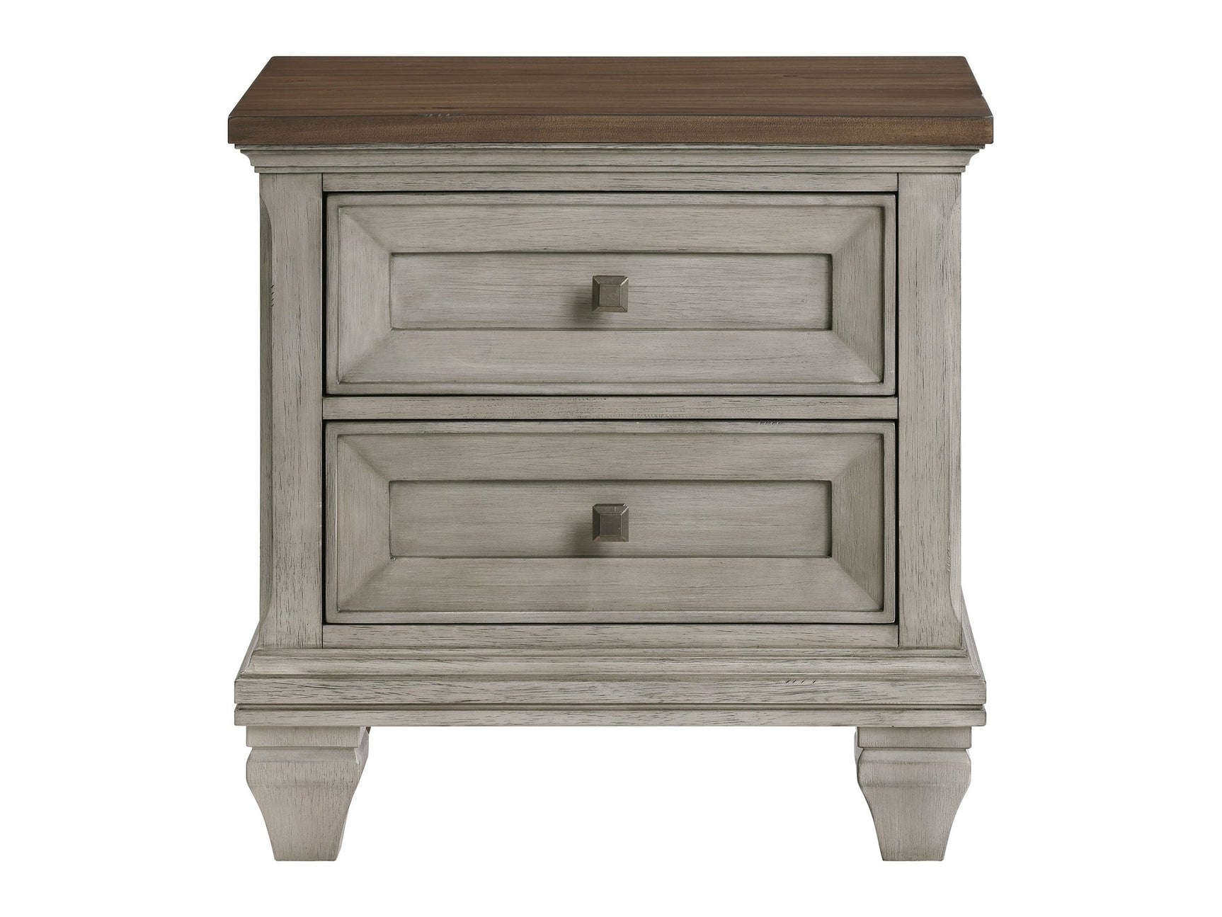 Renton Brown/Antique Gray Nightstand - Ornate Home