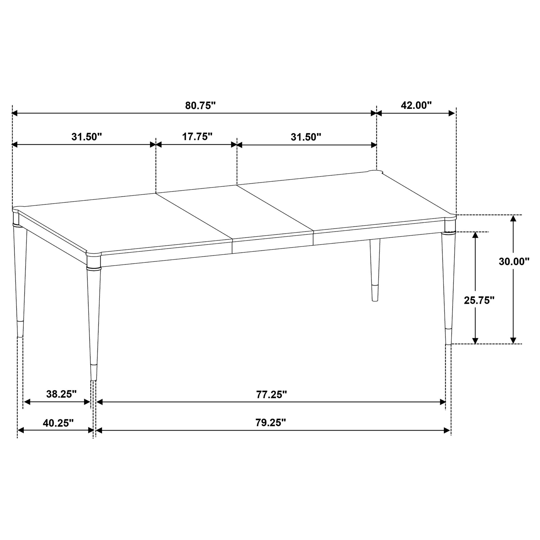 Reseda Ash Brown 81-inch Extension Leaf Dining Table - Ornate Home