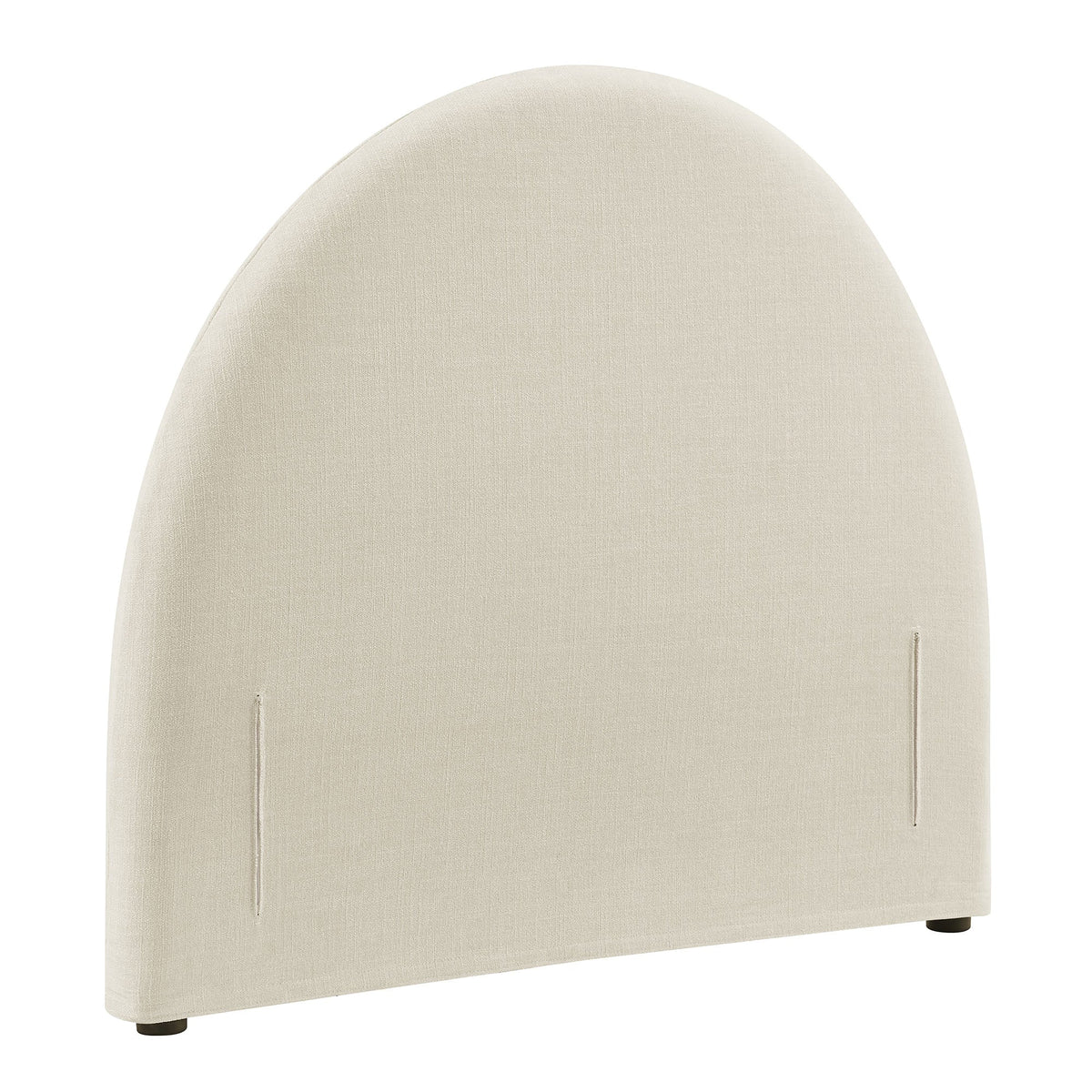Resort Ecru Queen Woven Upholstered Fabric Arched Headboard