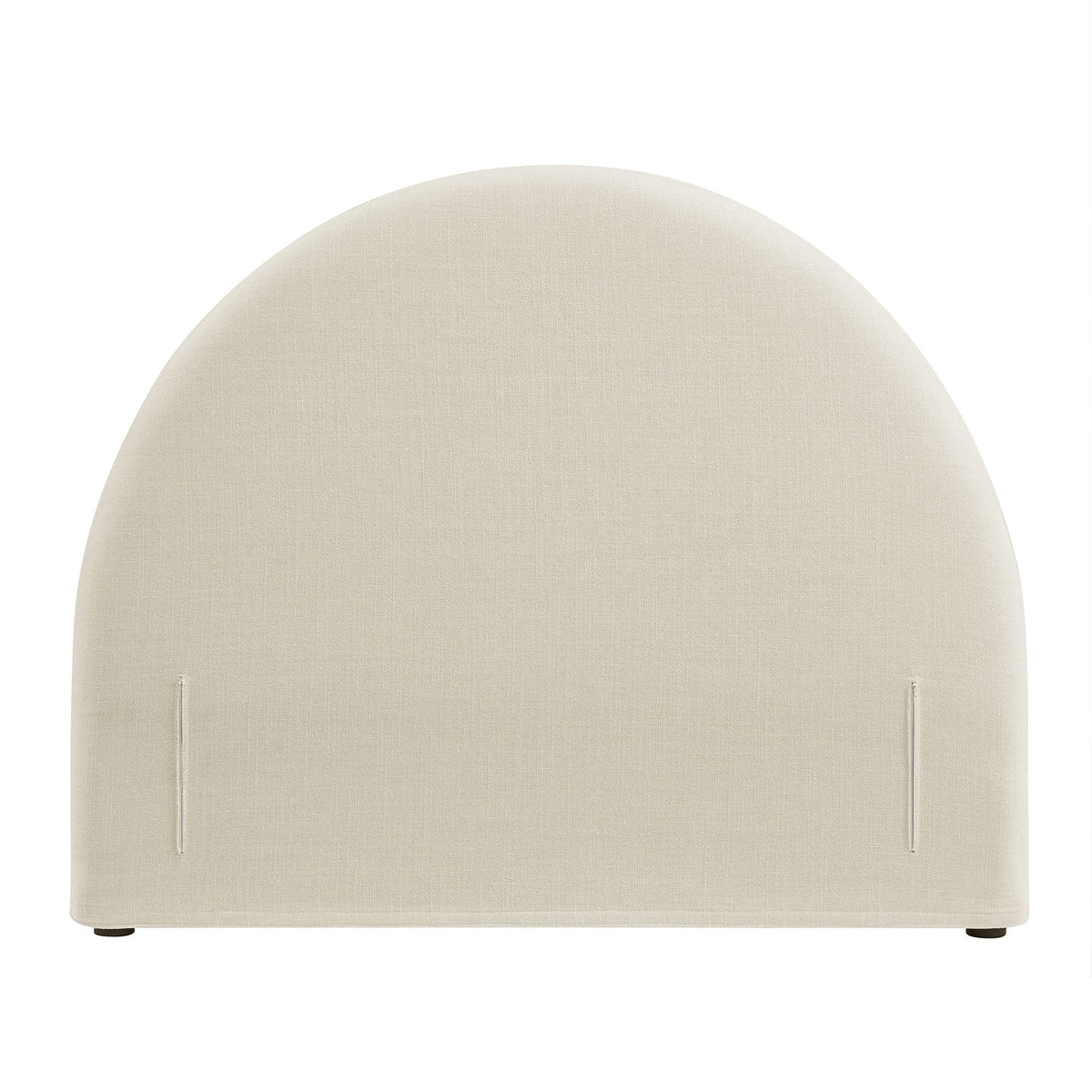 Resort Ecru Queen Woven Upholstered Fabric Arched Headboard