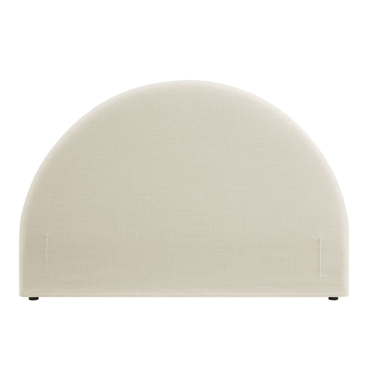 Resort Ecru Queen Woven Upholstered Fabric Arched Headboard - Ornate Home