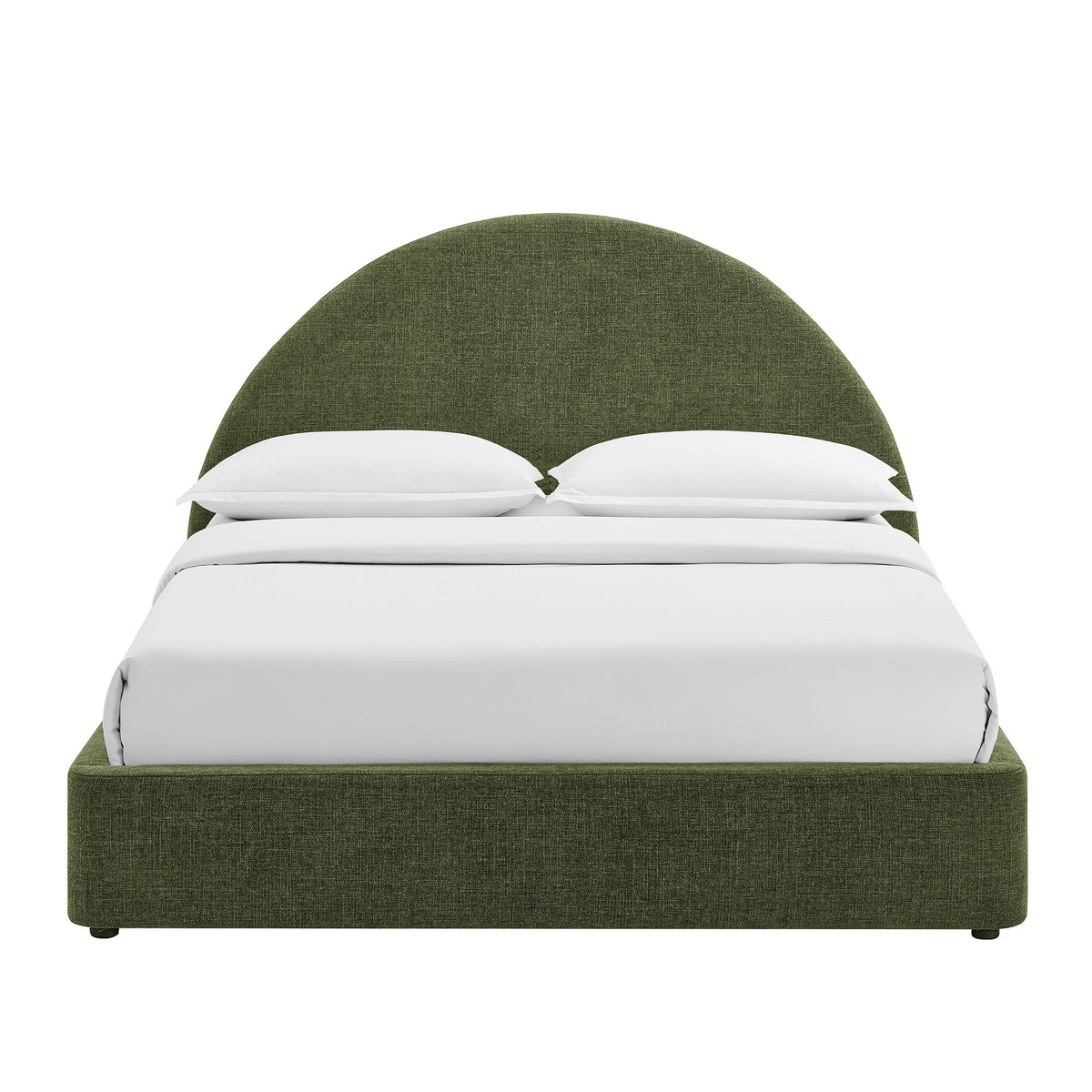 Resort Foliage Full Arched Upholstered Fabric Storage Platform Bed Frame - Ornate Home