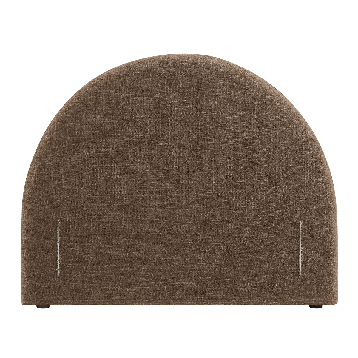 Resort Mocha Queen Woven Upholstered Fabric Arched Headboard - Ornate Home