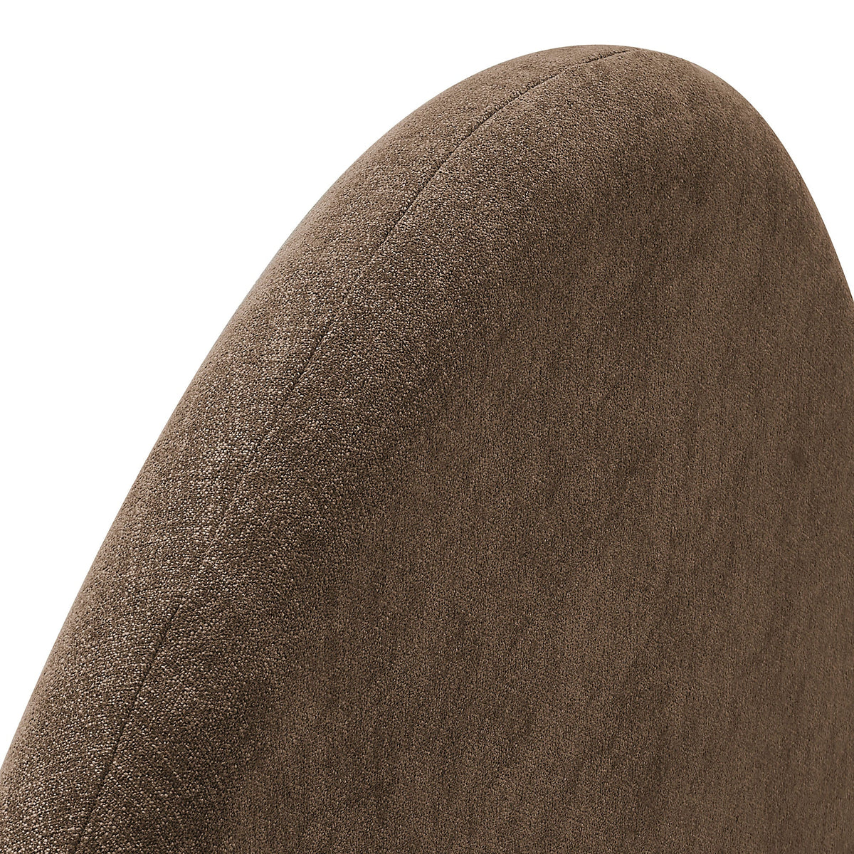 Resort Mocha Queen Woven Upholstered Fabric Arched Headboard