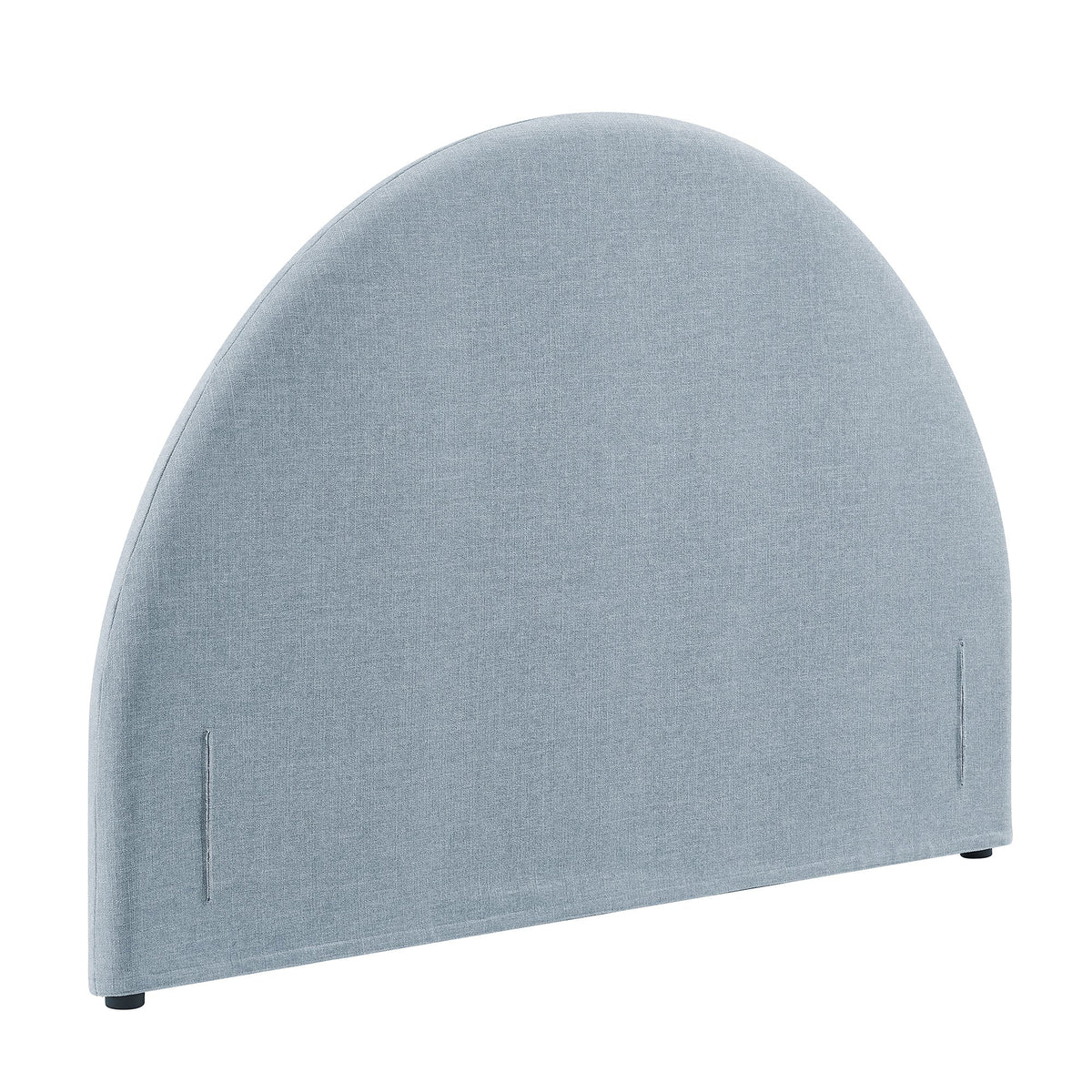 Resort Sky Blue Queen Woven Upholstered Fabric Arched Headboard