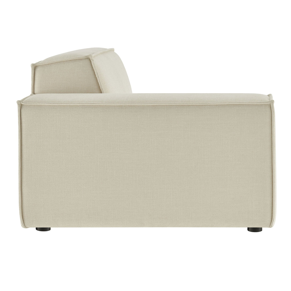 Restore Ecru Performance Fabric Upholstered Left-Facing Modular Lounge Chair - Ornate Home