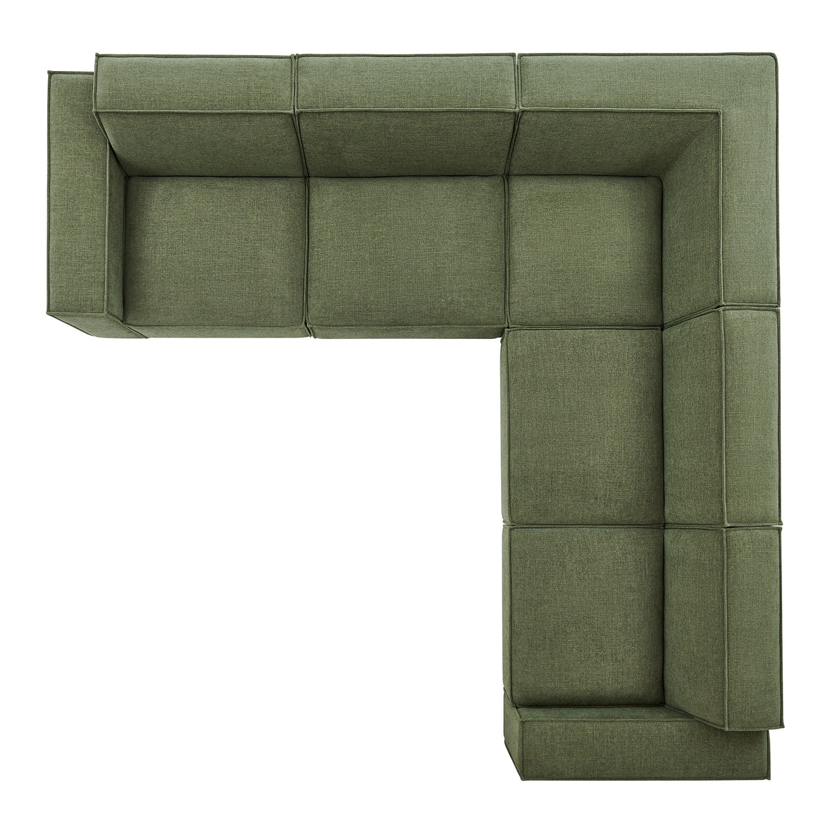Restore Foliage 5-Piece Performance Fabric Upholstered Modular L-Shaped Sofa - Ornate Home