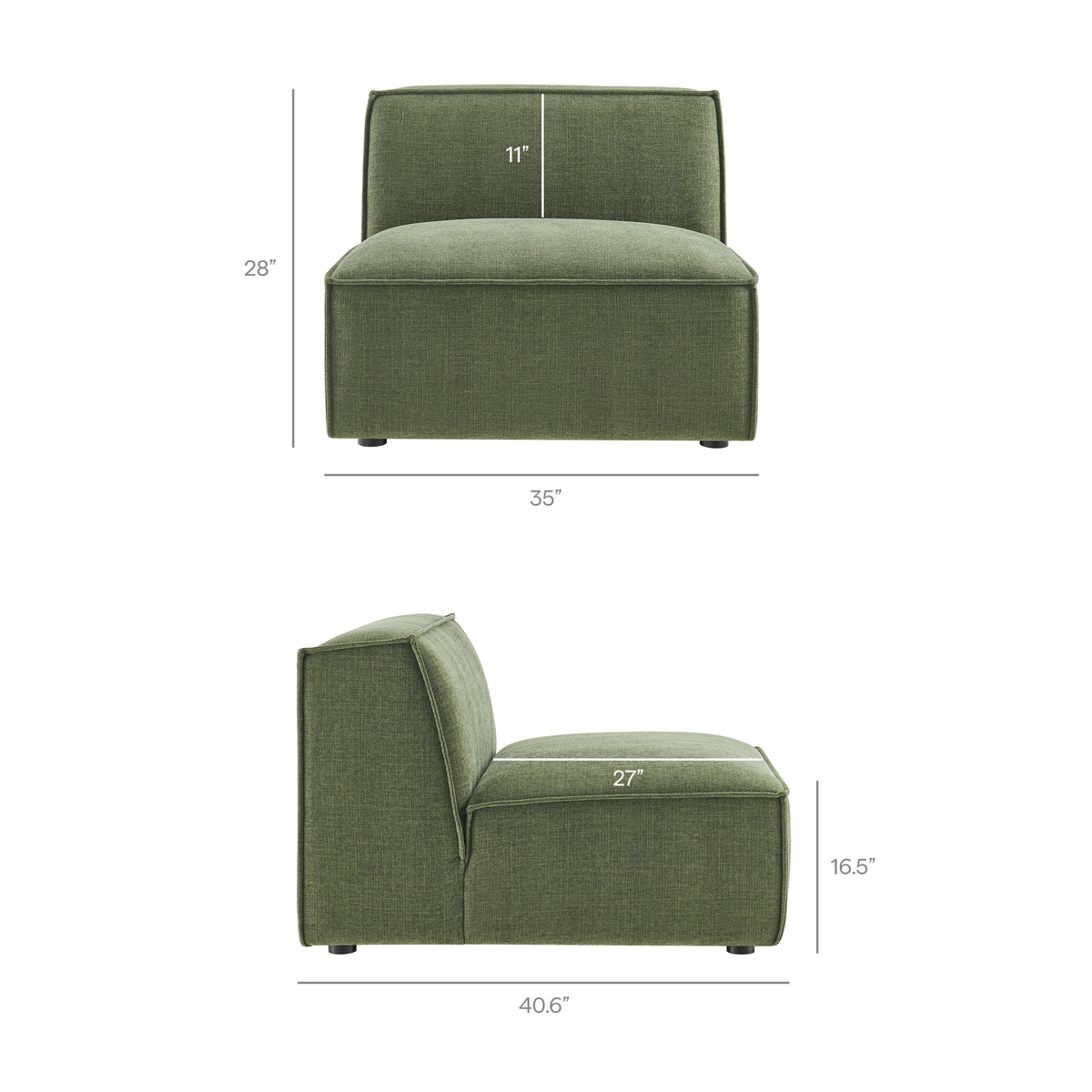 Restore Foliage 5-Piece Performance Fabric Upholstered Modular L-Shaped Sofa - Ornate Home