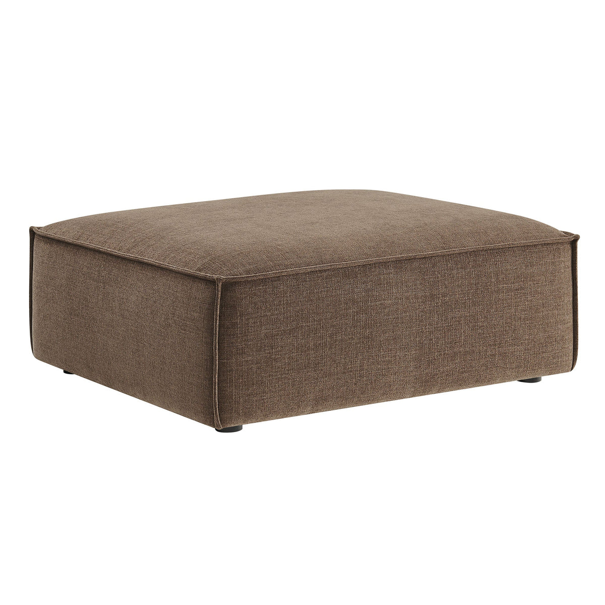 Restore Mocha Performance Fabric Upholstered Modular Ottoman - Ornate Home