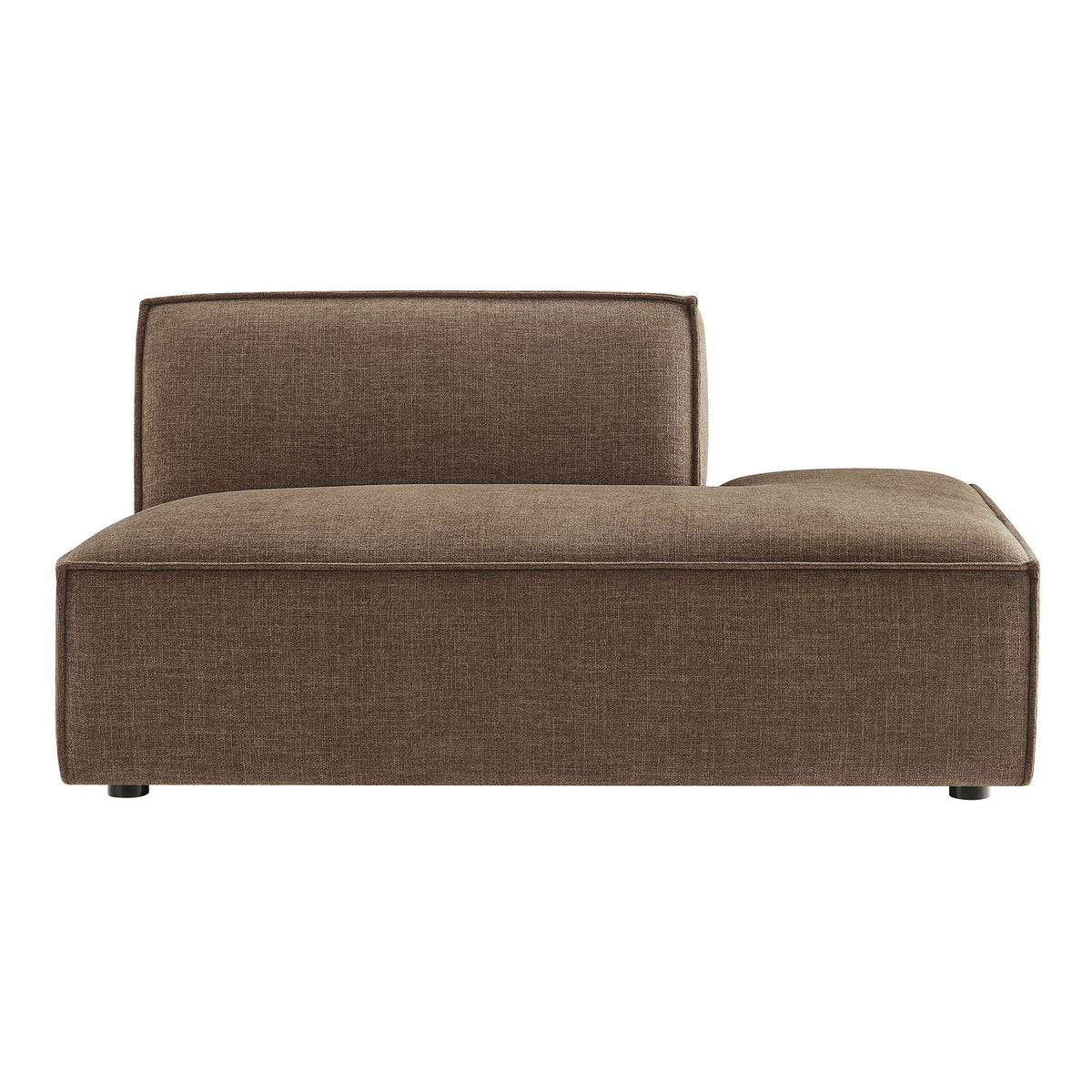 Restore Mocha Performance Fabric Upholstered Right-Facing Armless Modular Chaise - Ornate Home
