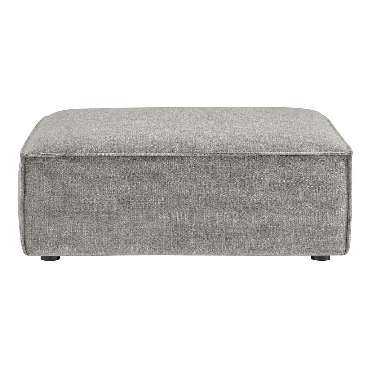 Restore Pewter Performance Fabric Upholstered Modular Ottoman - Ornate Home