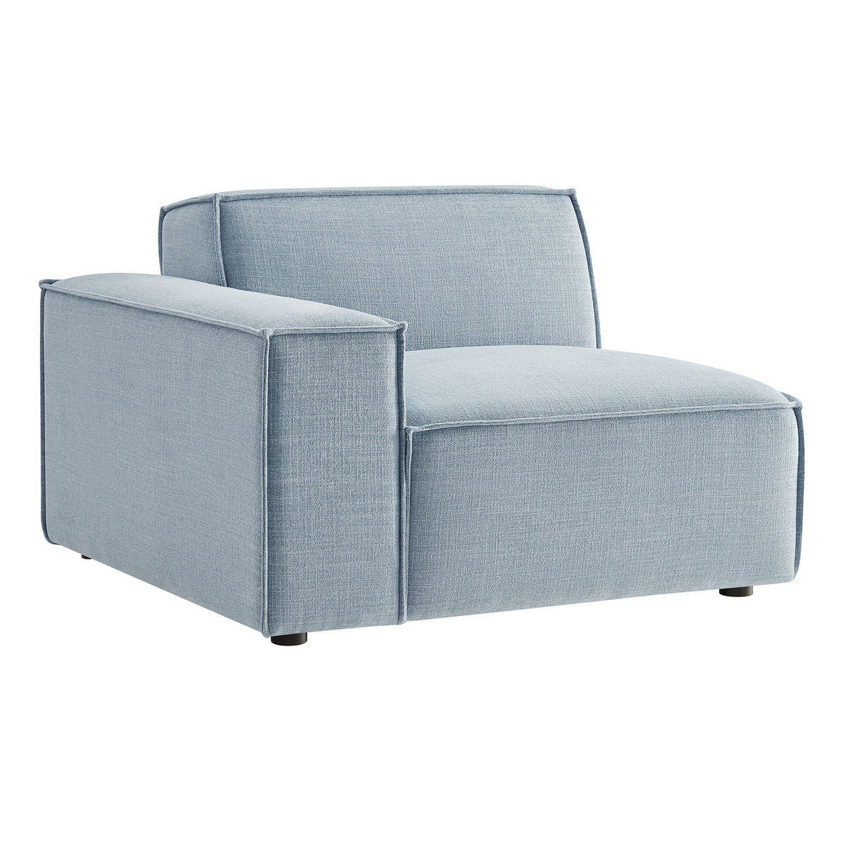 Restore Sky Performance Fabric Upholstered Left-Facing Modular Lounge Chair - Ornate Home