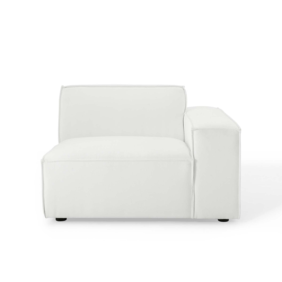 Restore White Right-Arm Sectional Sofa Chair - Ornate Home