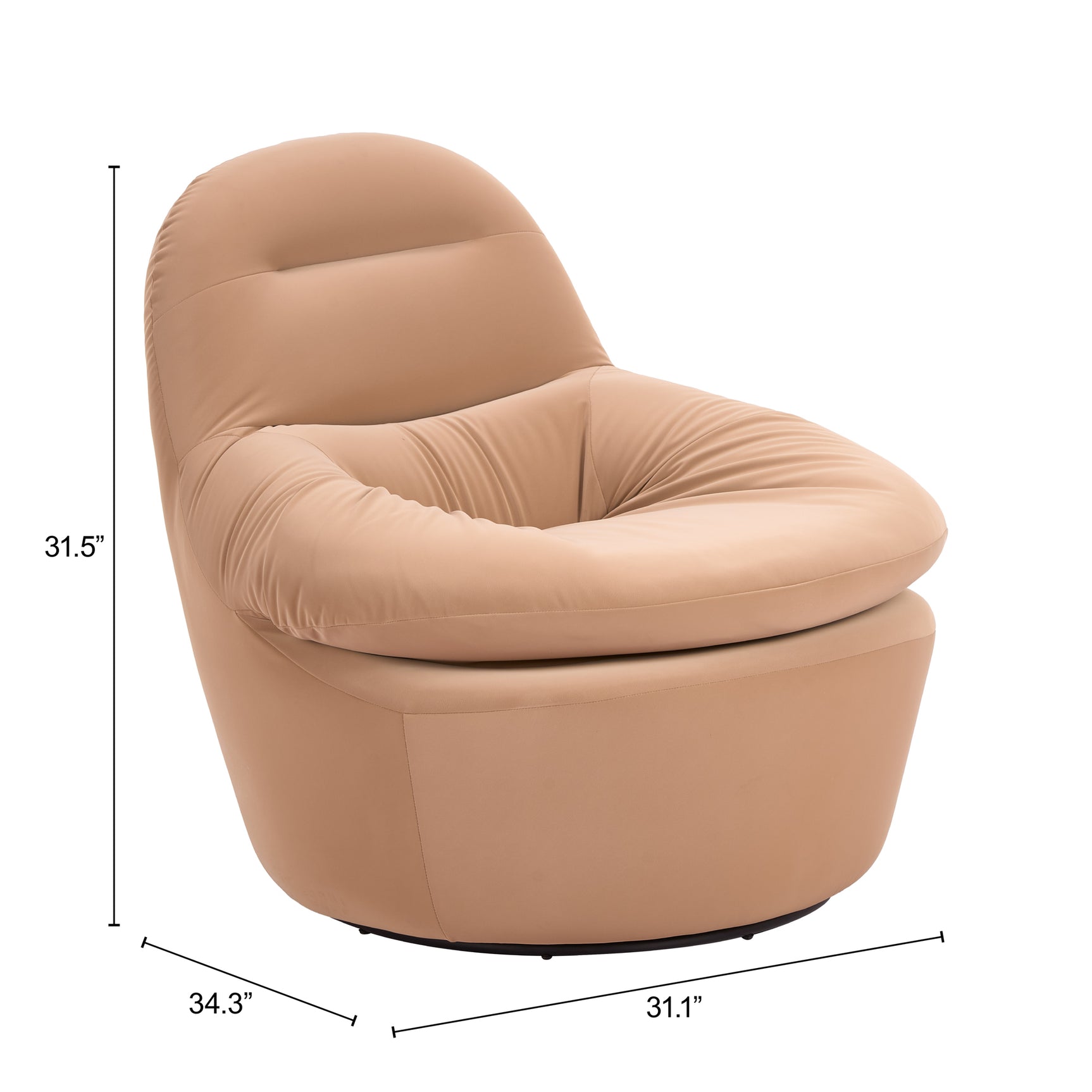 Reva Tan Swivel Chair - Ornate Home