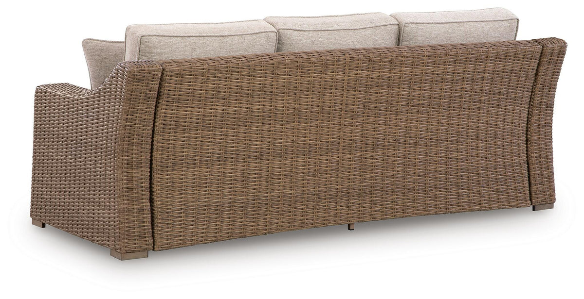 Revare Beach Beige Outdoor Sofa with Cushion - Ornate Home