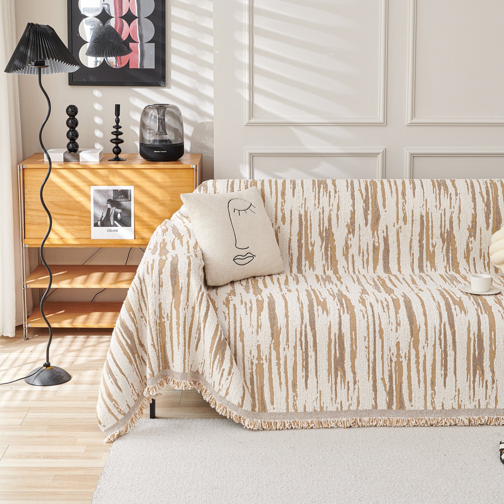 Reversible Sofa Throw Blanket, Couch Cover Sofa Slipcover for Most Shape Sofas - Ornate Home