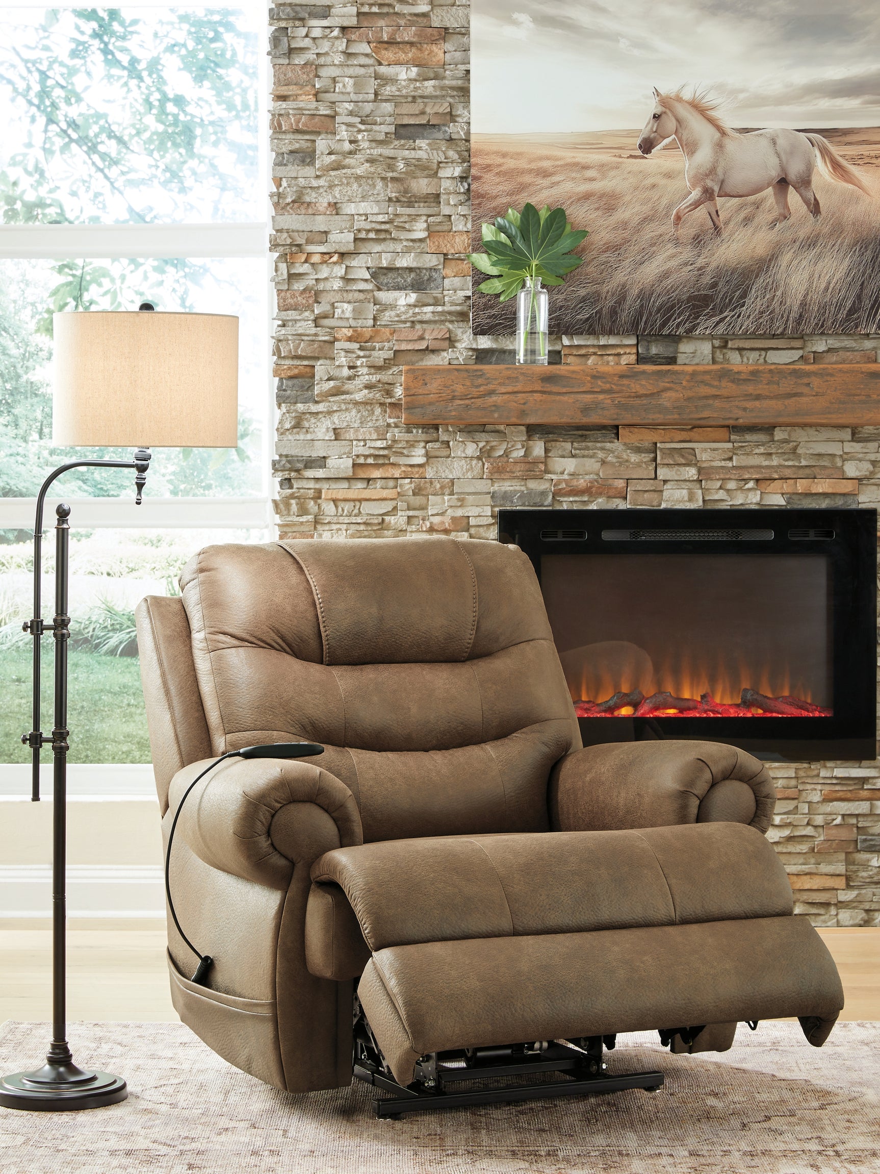 Revived and Restored Earth Power Lift Recliner - Ornate Home