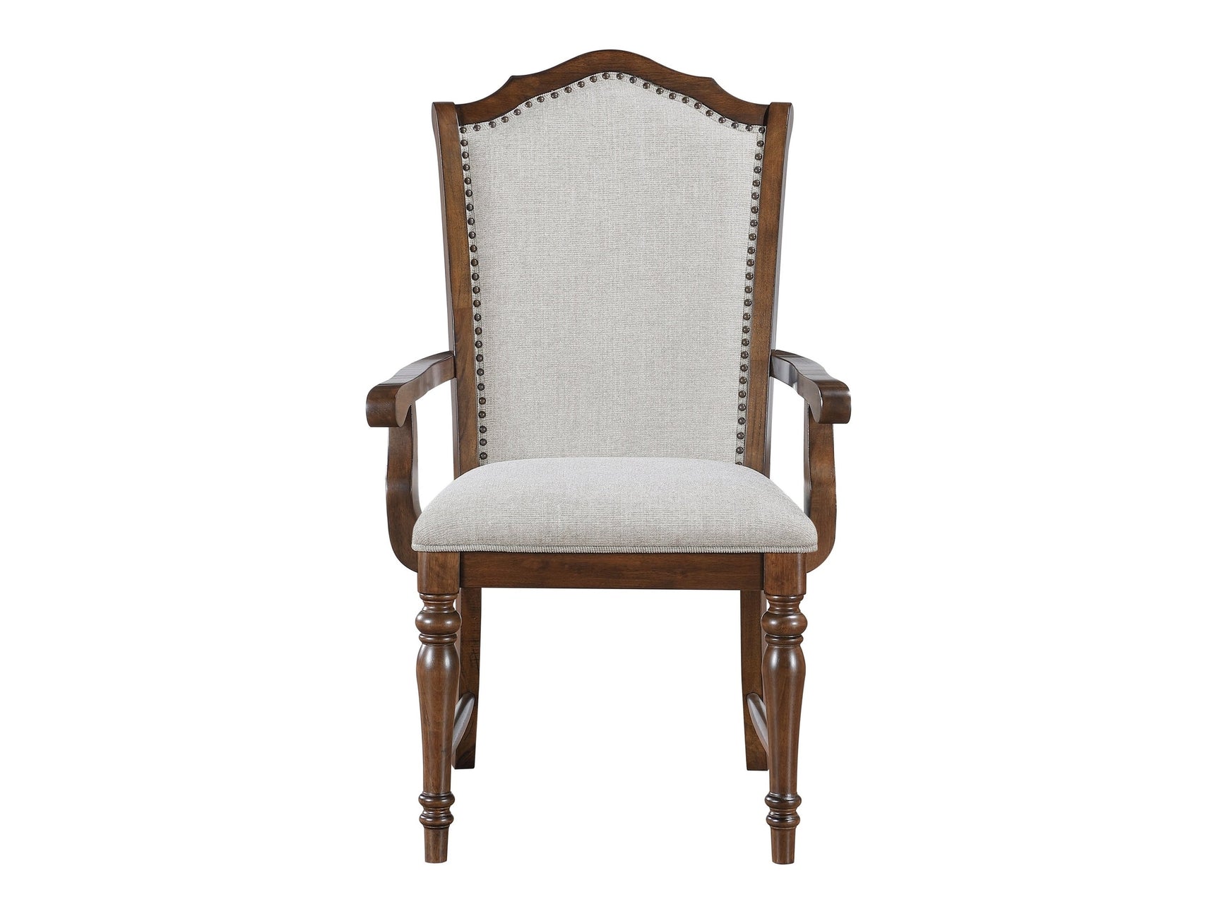 Rexford Cherry/Gray Arm Chair (Set of 2) - Ornate Home