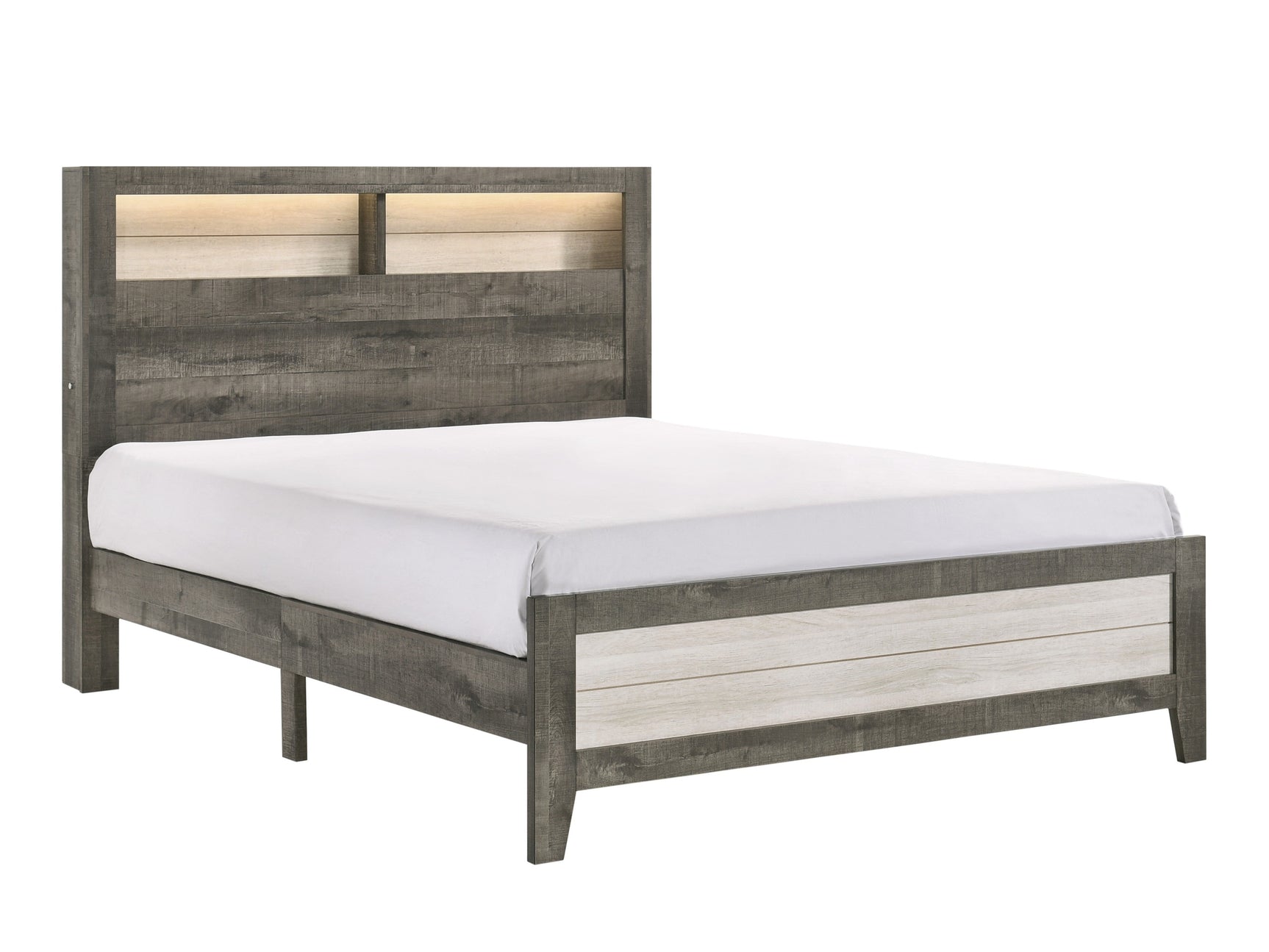 Rhett Brown/White Platform Bedroom Set - Ornate Home