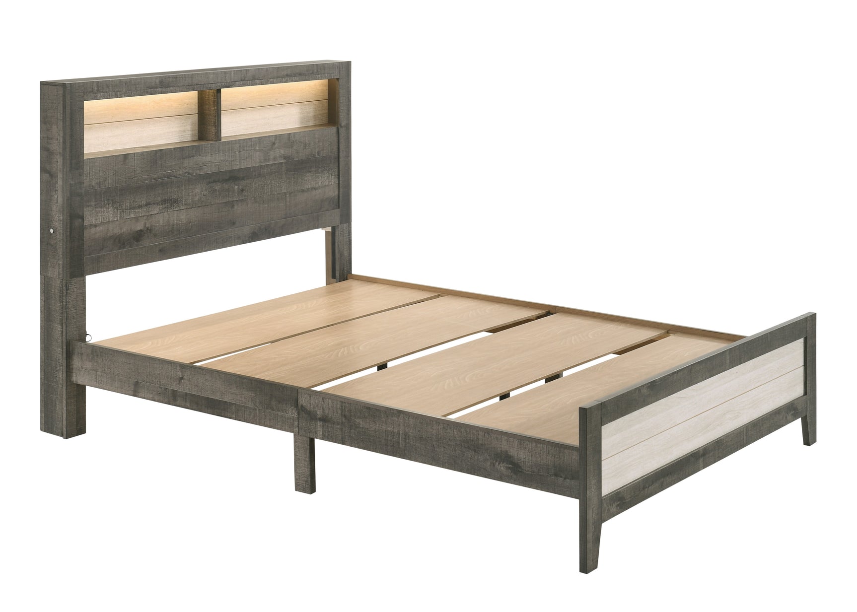 Rhett Brown/White Platform Bedroom Set - Ornate Home