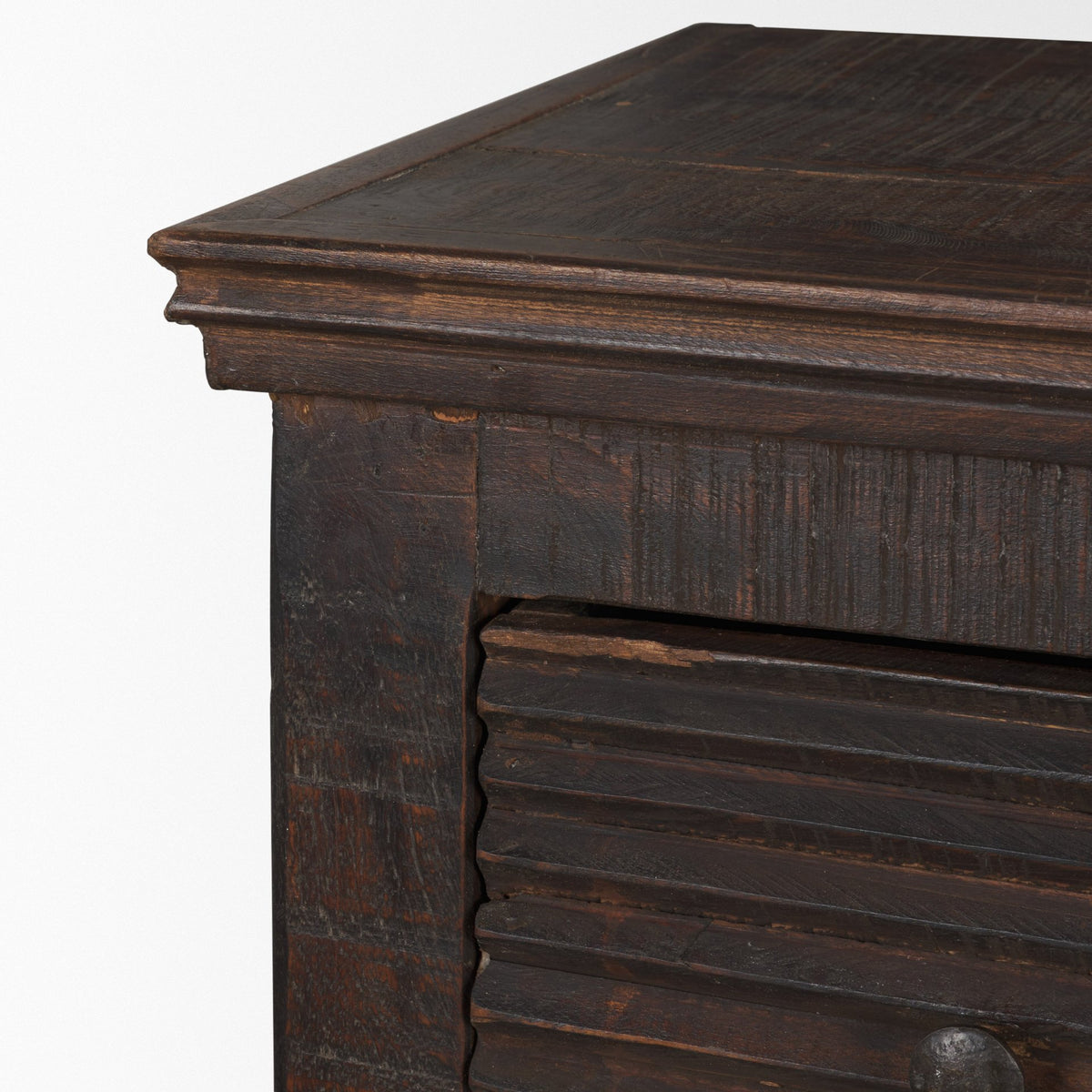Rhett Dark Brown Reclaimed Wood 6 Drawer Cabinet