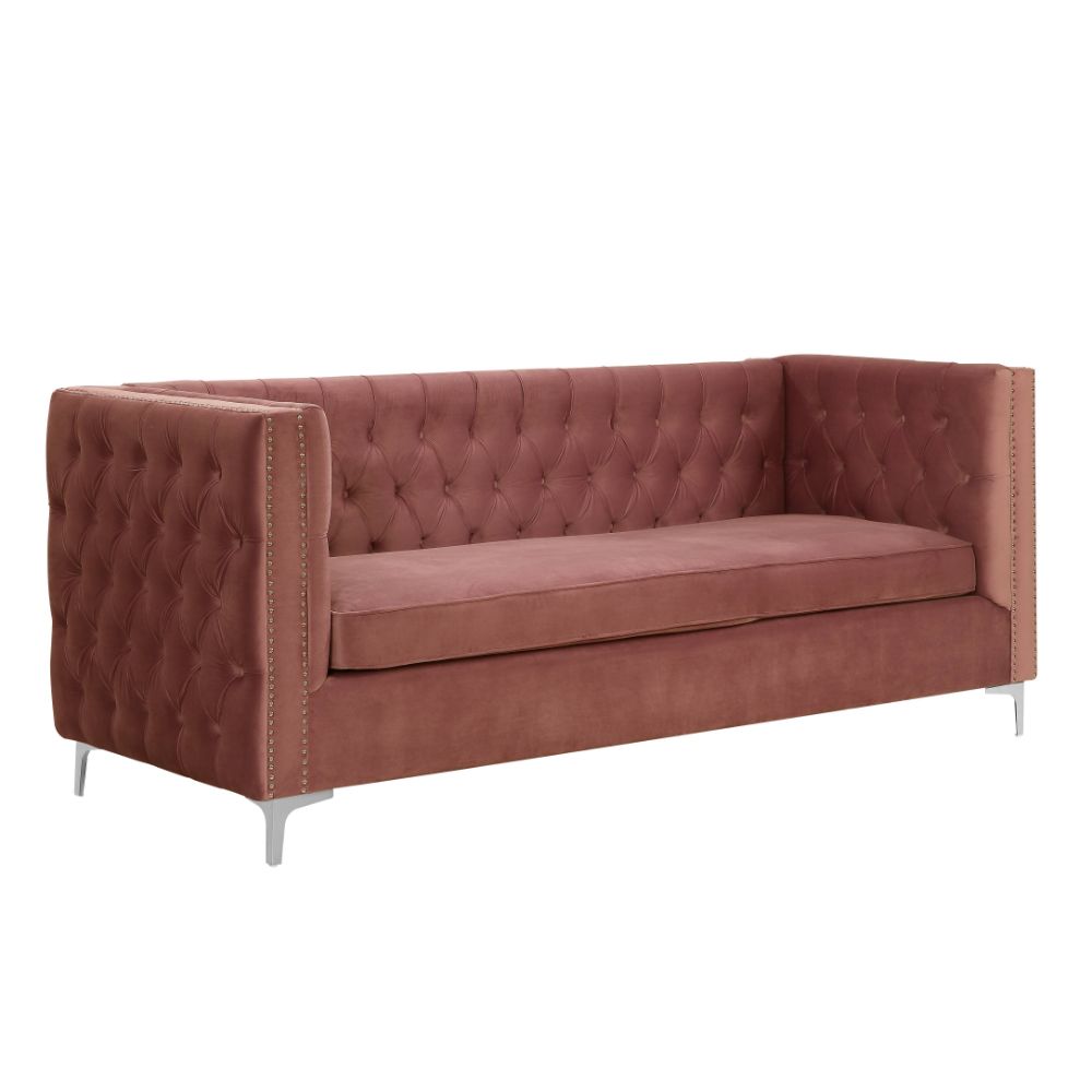 Rhett Dusty Pink Velvet Sectional Sofa - Ornate Home