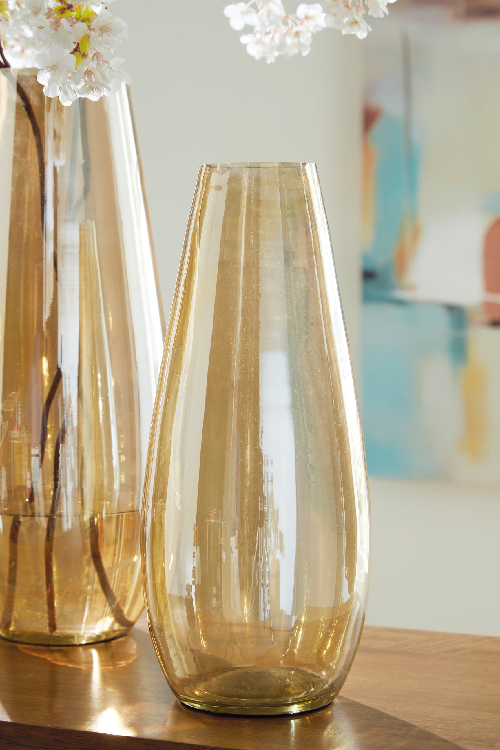 Rhettman Amber Vase (15.5" H) (Online Special Price) - Ornate Home