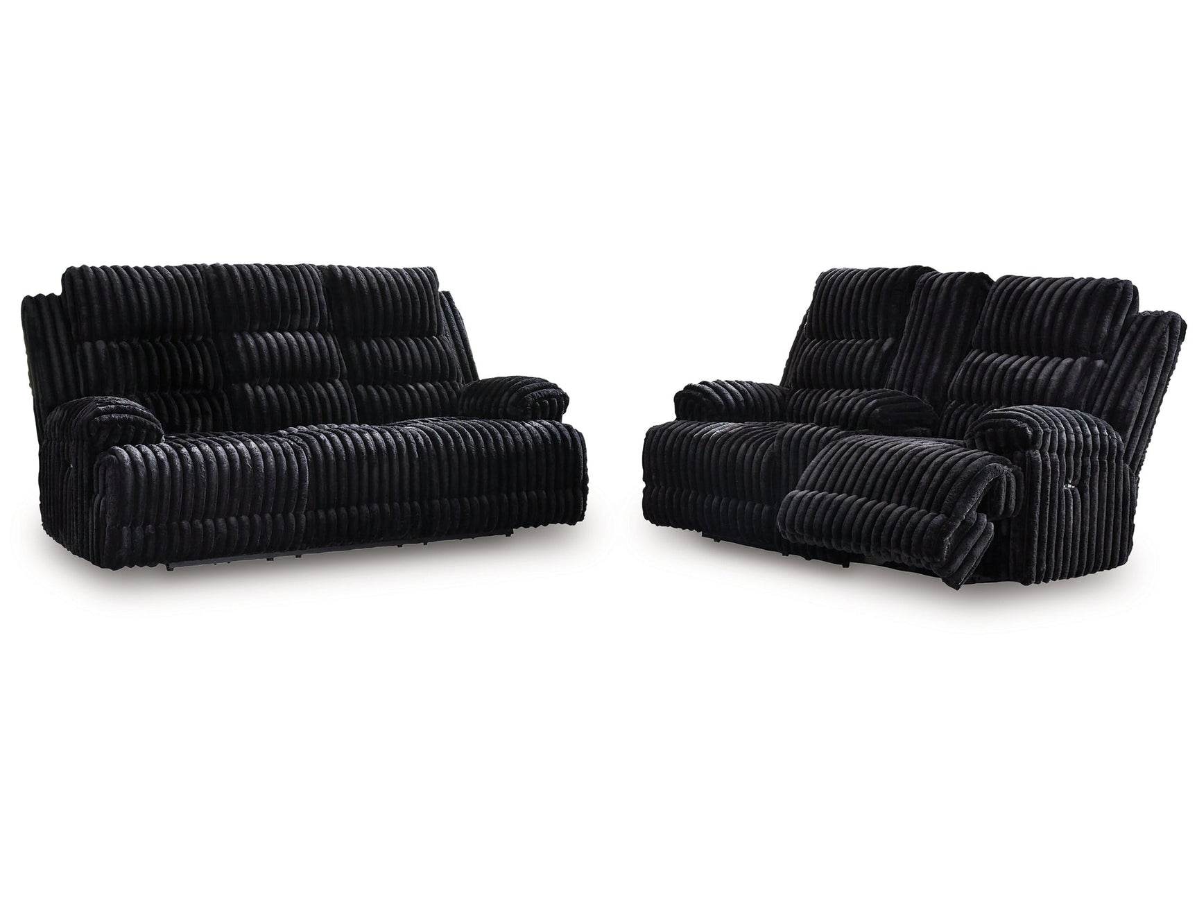 Rhine Falls Onyx Power Reclining Sofa and Loveseat (Online Special Price) - Ornate Home