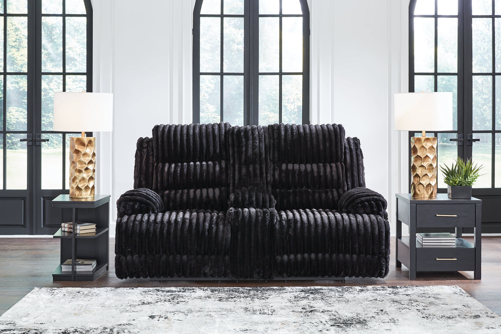 Rhine Falls Onyx Power Reclining Sofa and Loveseat (Online Special Price) - Ornate Home