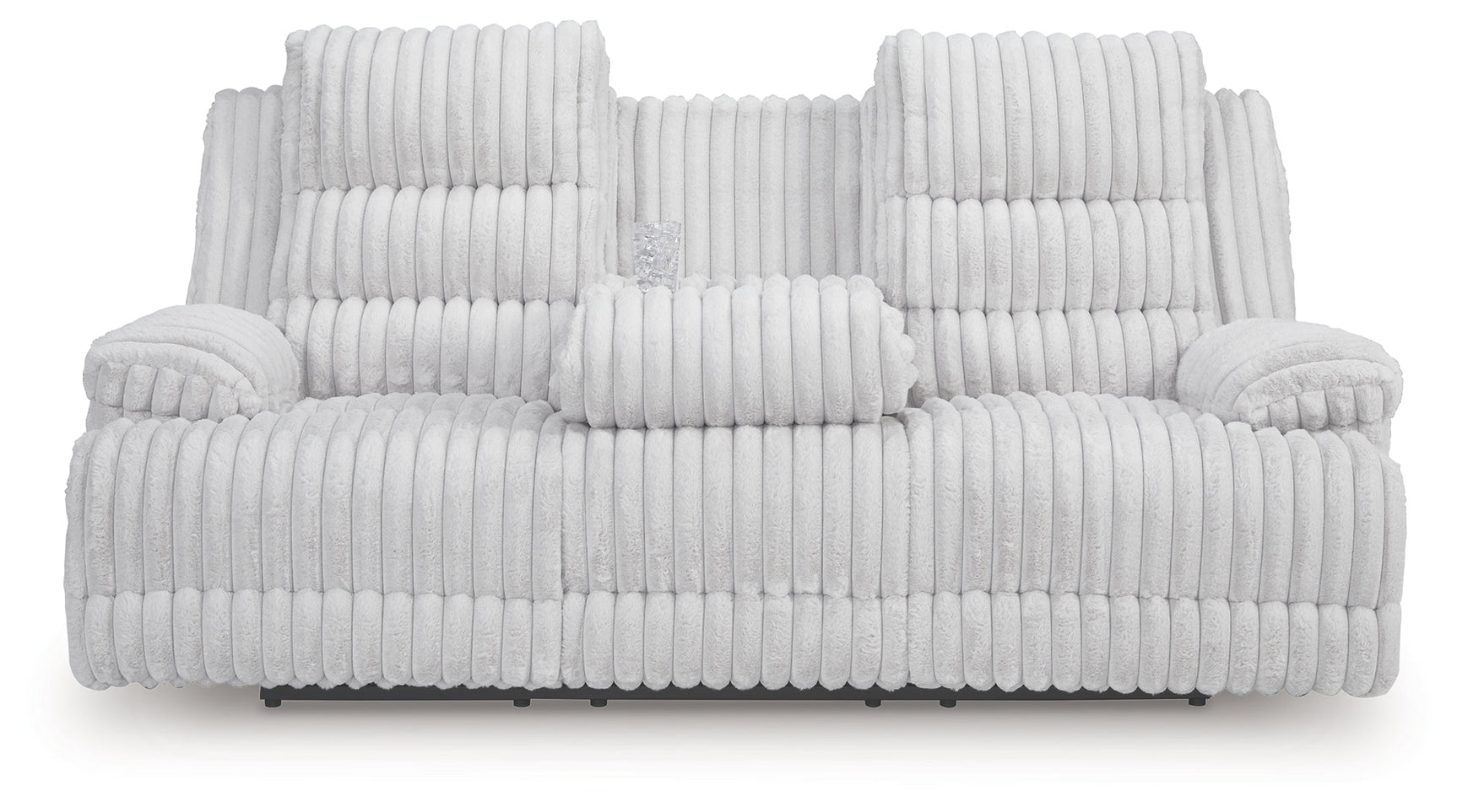 Rhines Falls Alloy REC PWR Sofa w/Drop Down Table (Online Special Price) - Ornate Home