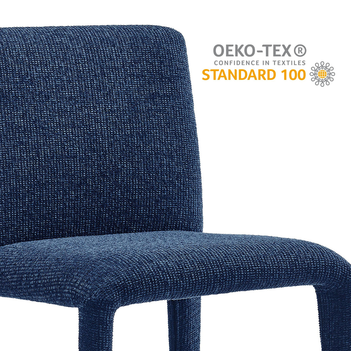 Rhodes Navy Fabric Upholstered Dining Chair