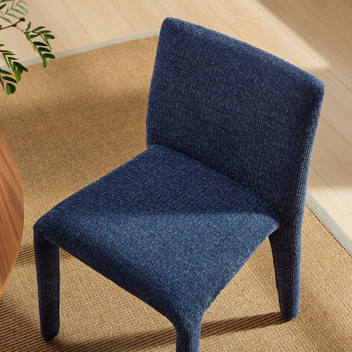 Rhodes Navy Fabric Upholstered Dining Chair
